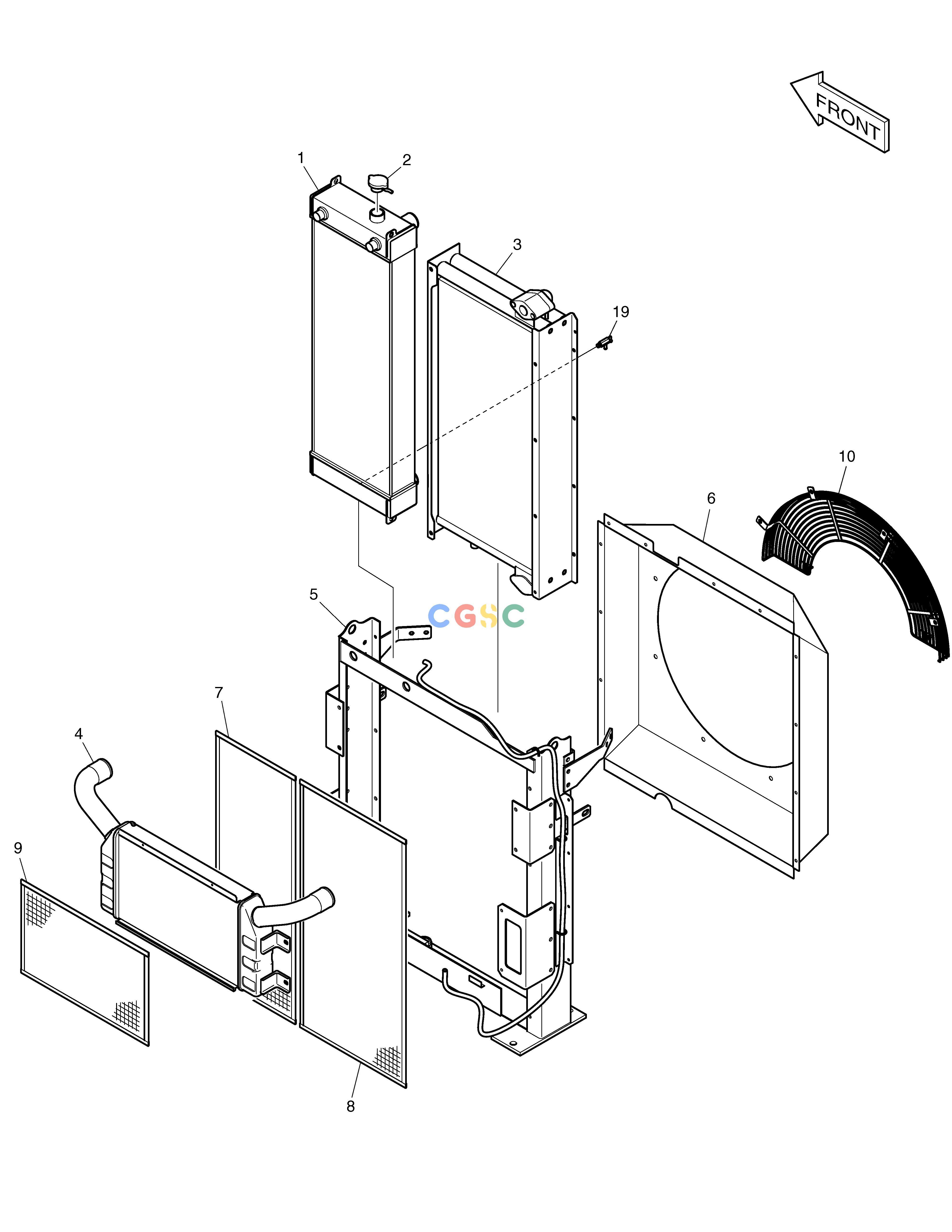 斗山零件查询RADIATOR DX200A Doosan parts catalog online