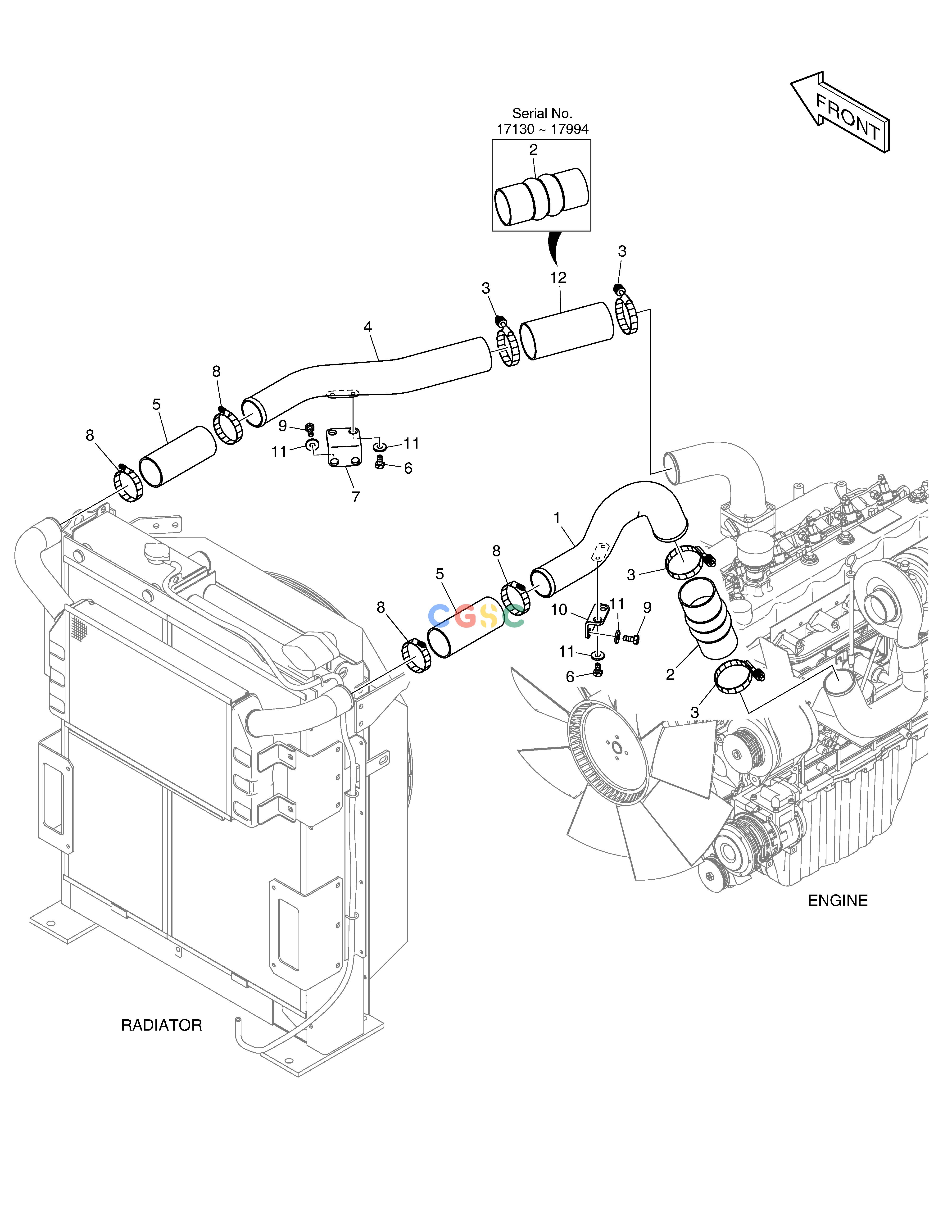 斗山零件查询CAC PIPING DX200A Doosan parts catalog online