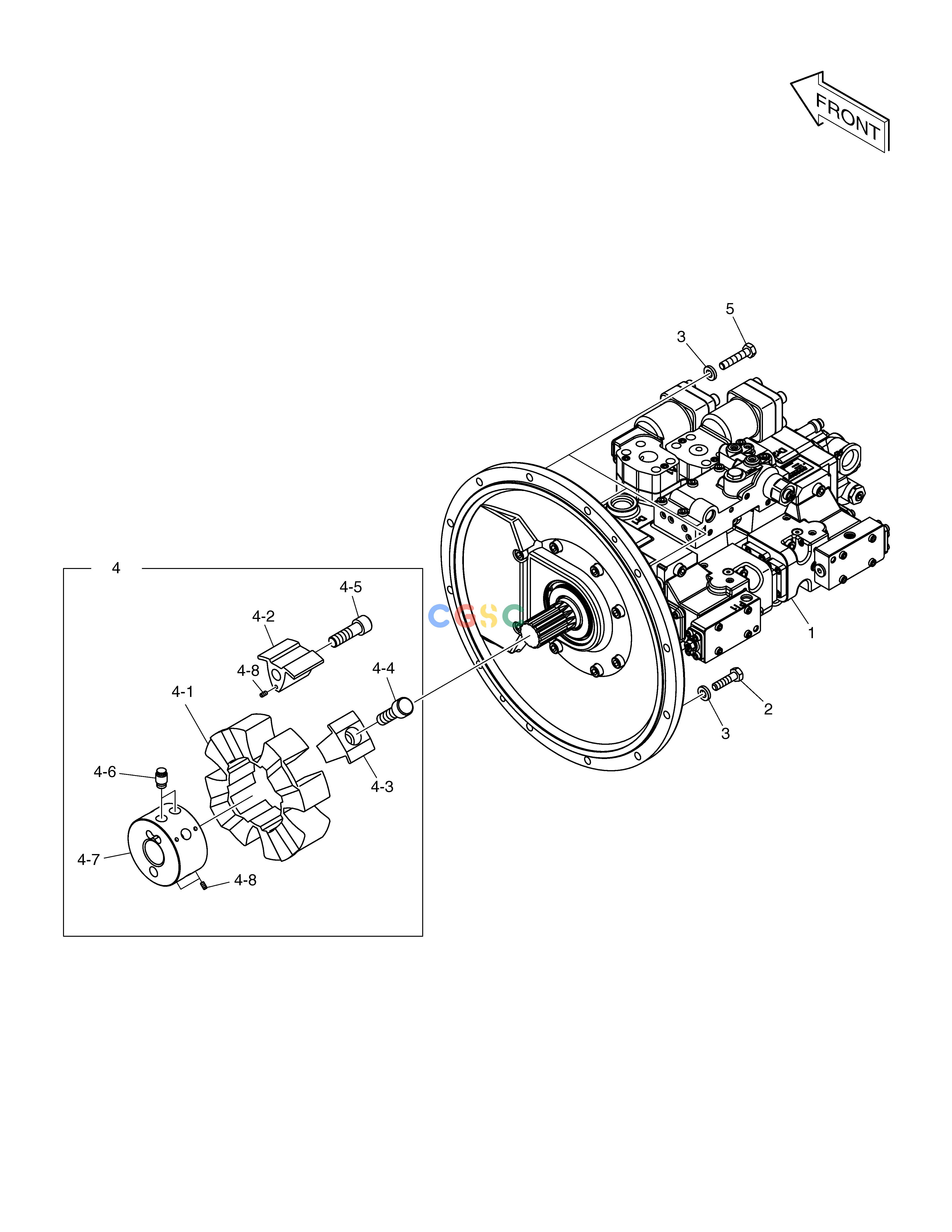 斗山零件查询PUMP MOUNTING DX200A Doosan parts catalog online