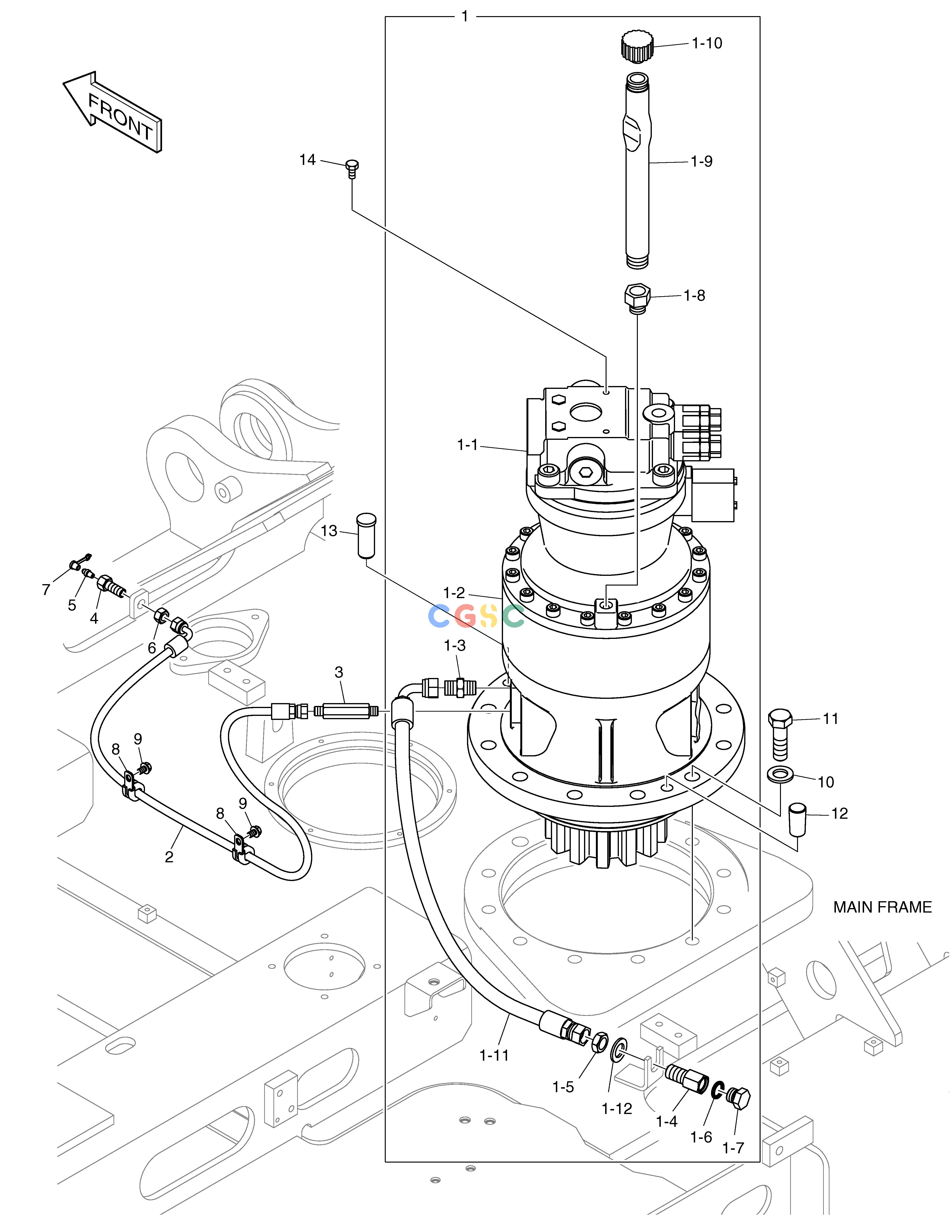 斗山零件查询SWING MOTOR DX200A Doosan parts catalog online