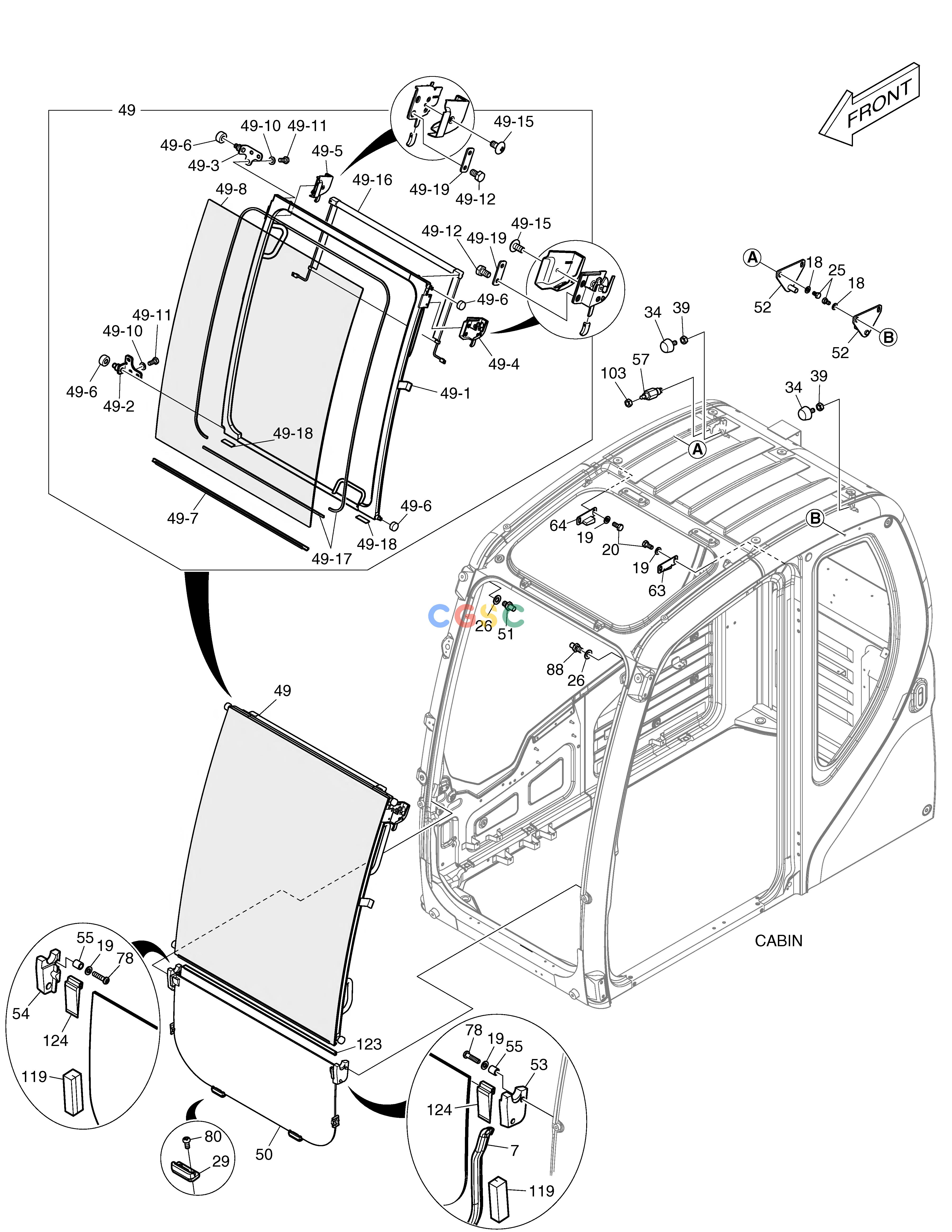 斗山零件查询CABIN(2) DX200A Doosan parts catalog online
