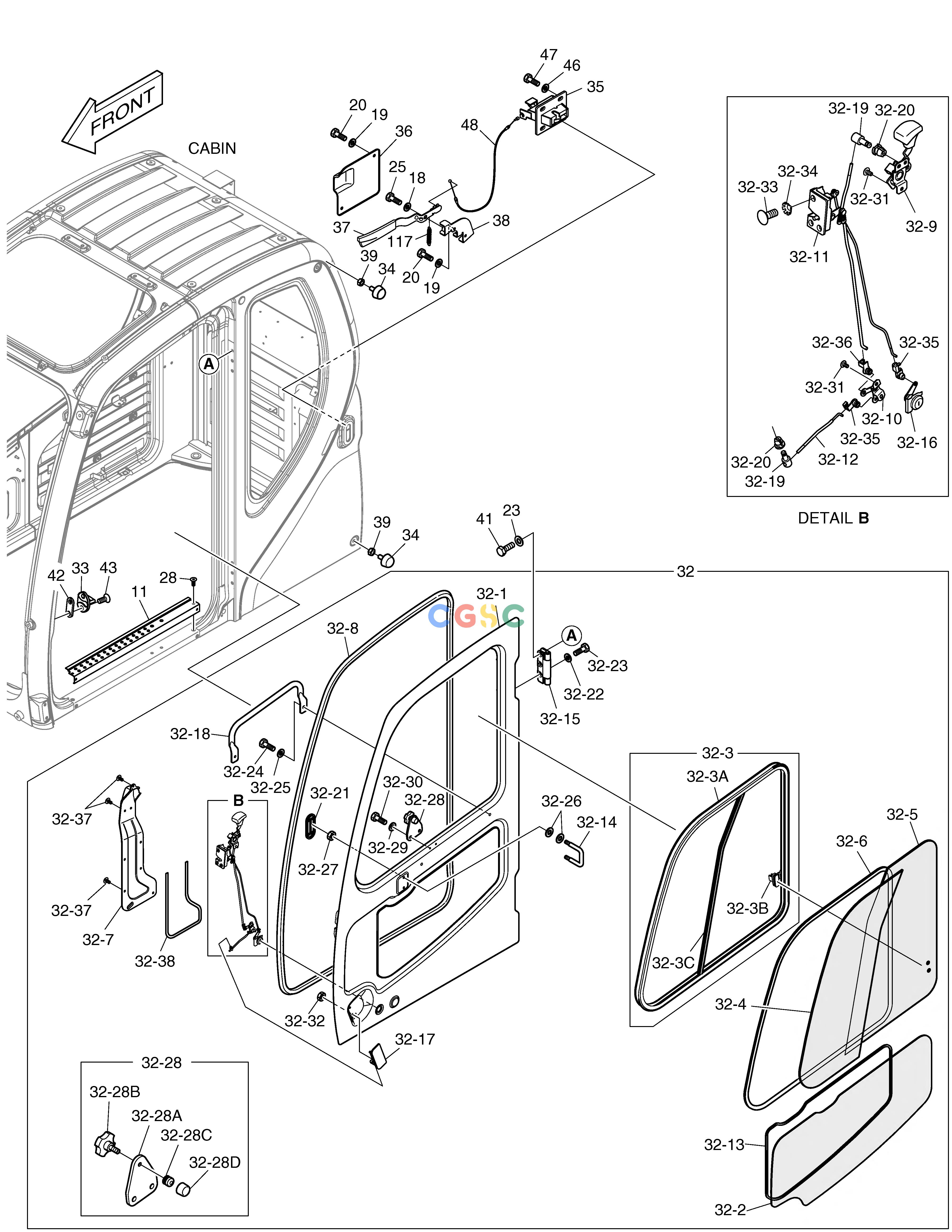 斗山零件查询CABIN(4) DX200A Doosan parts catalog online