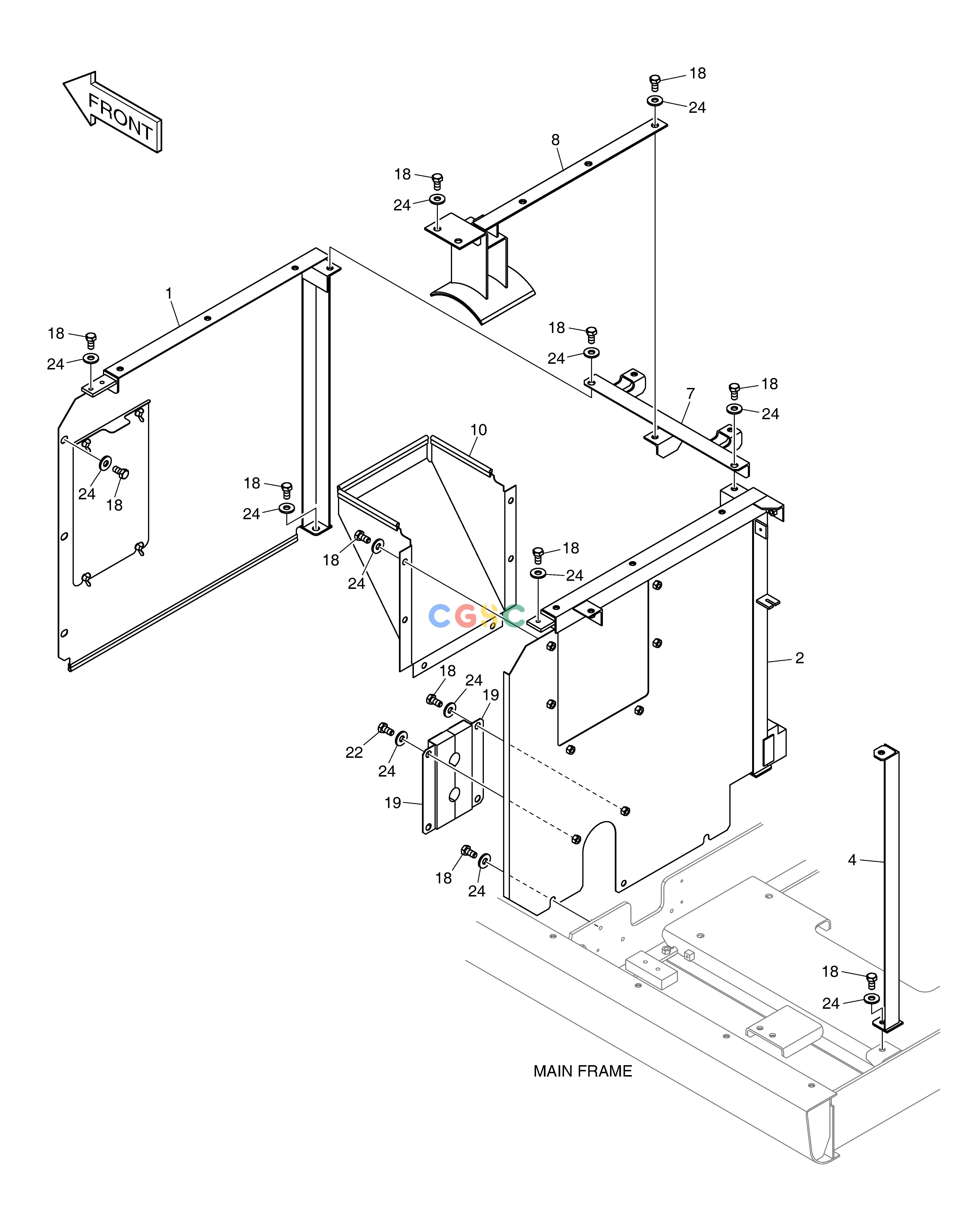 斗山零件查询SUPPORT & BAFFLE(1) DX200A Doosan parts catalog online
