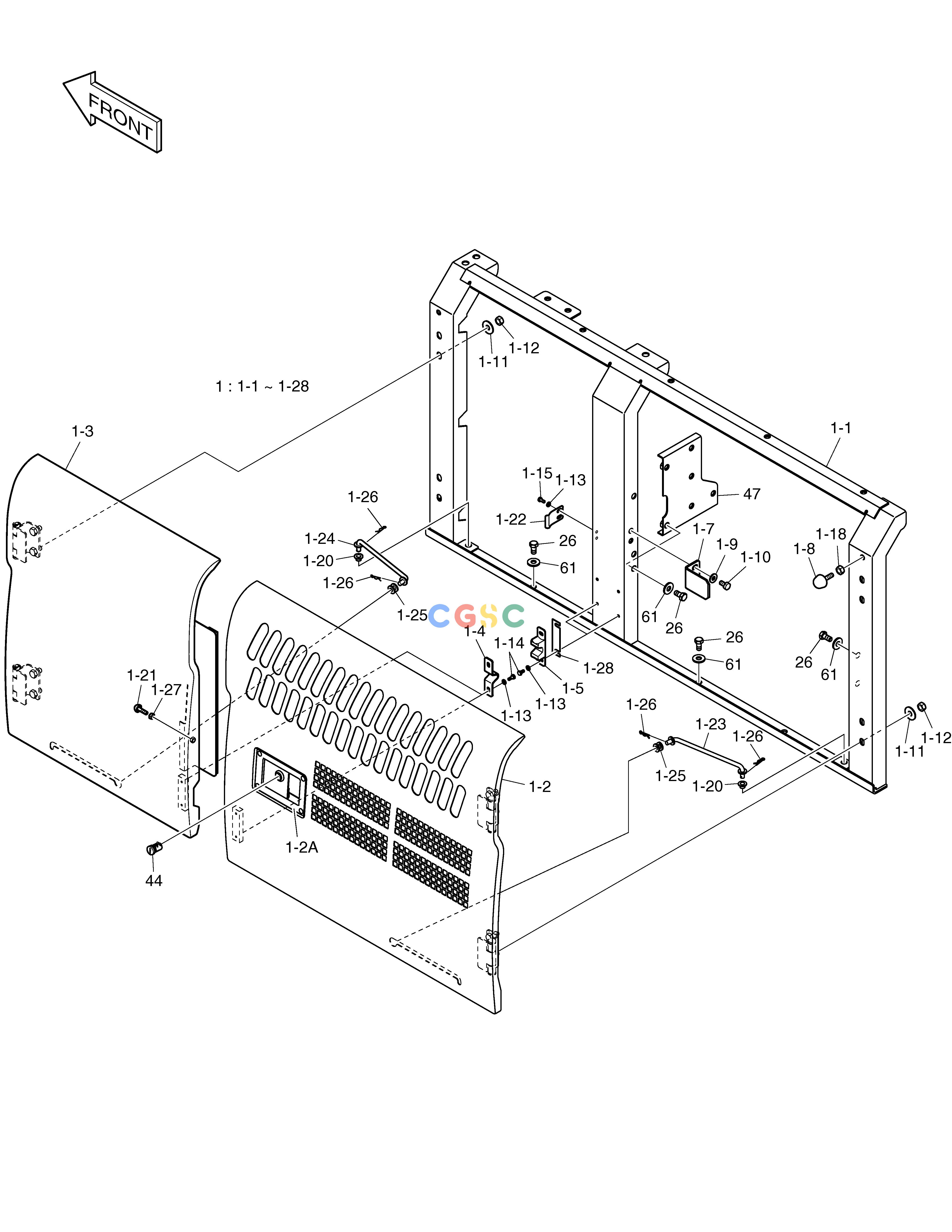 斗山零件查询SIDE DOOR - L.H DX200A Doosan parts catalog online
