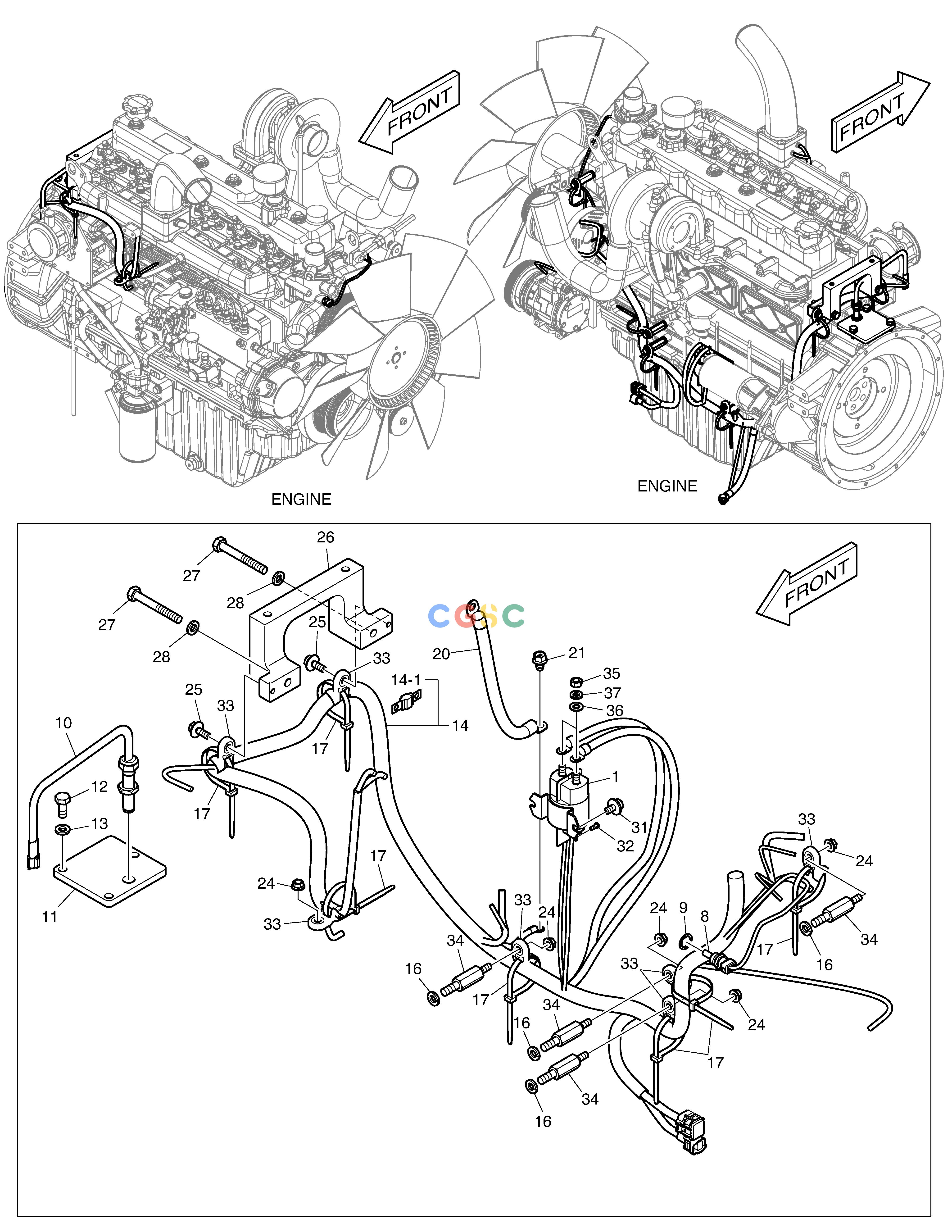 斗山零件查询ELECTRIC PARTS - ENGINE DX200A Doosan parts catalog online