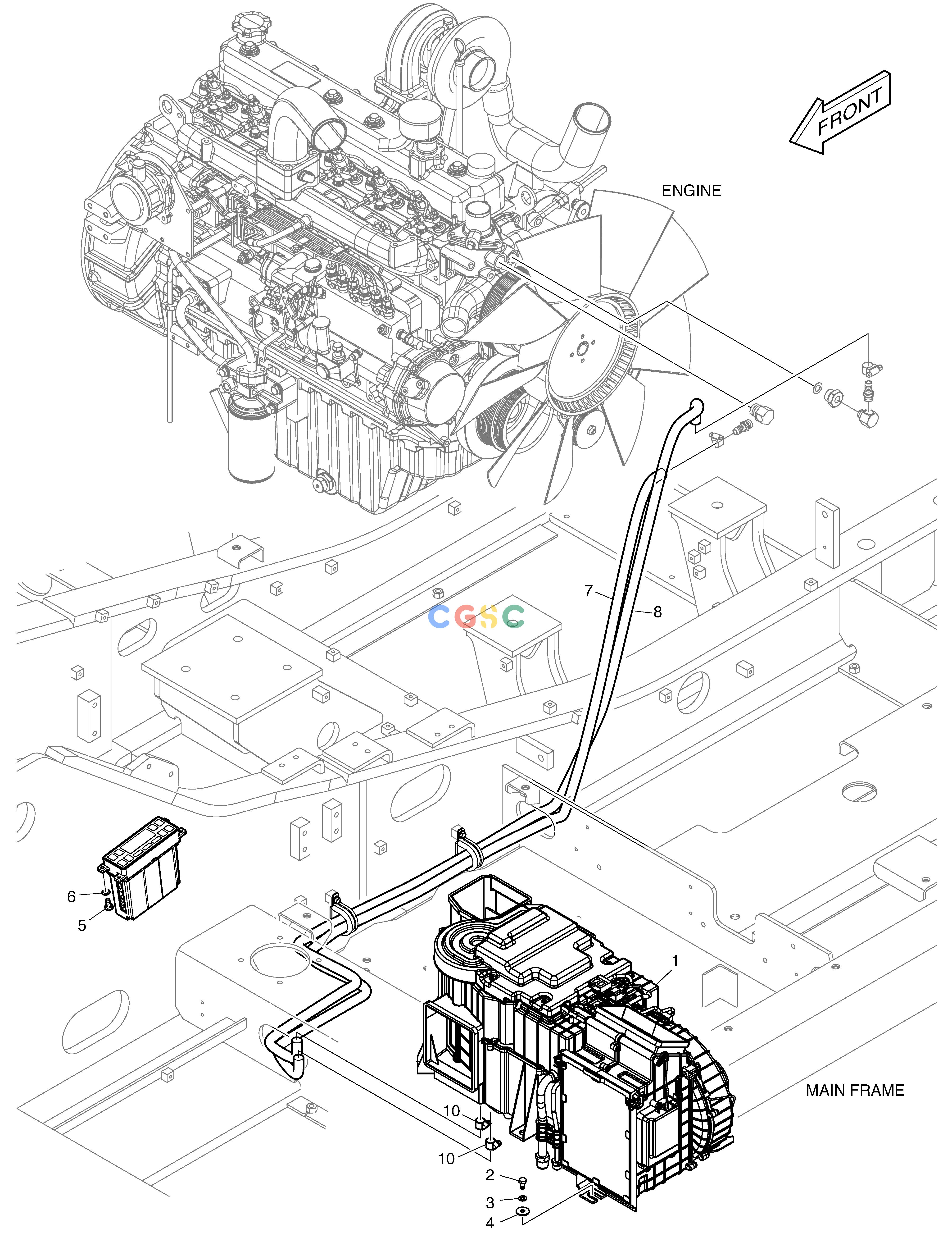 斗山零件查询HEATER PIPING(1) DX200A Doosan parts catalog online