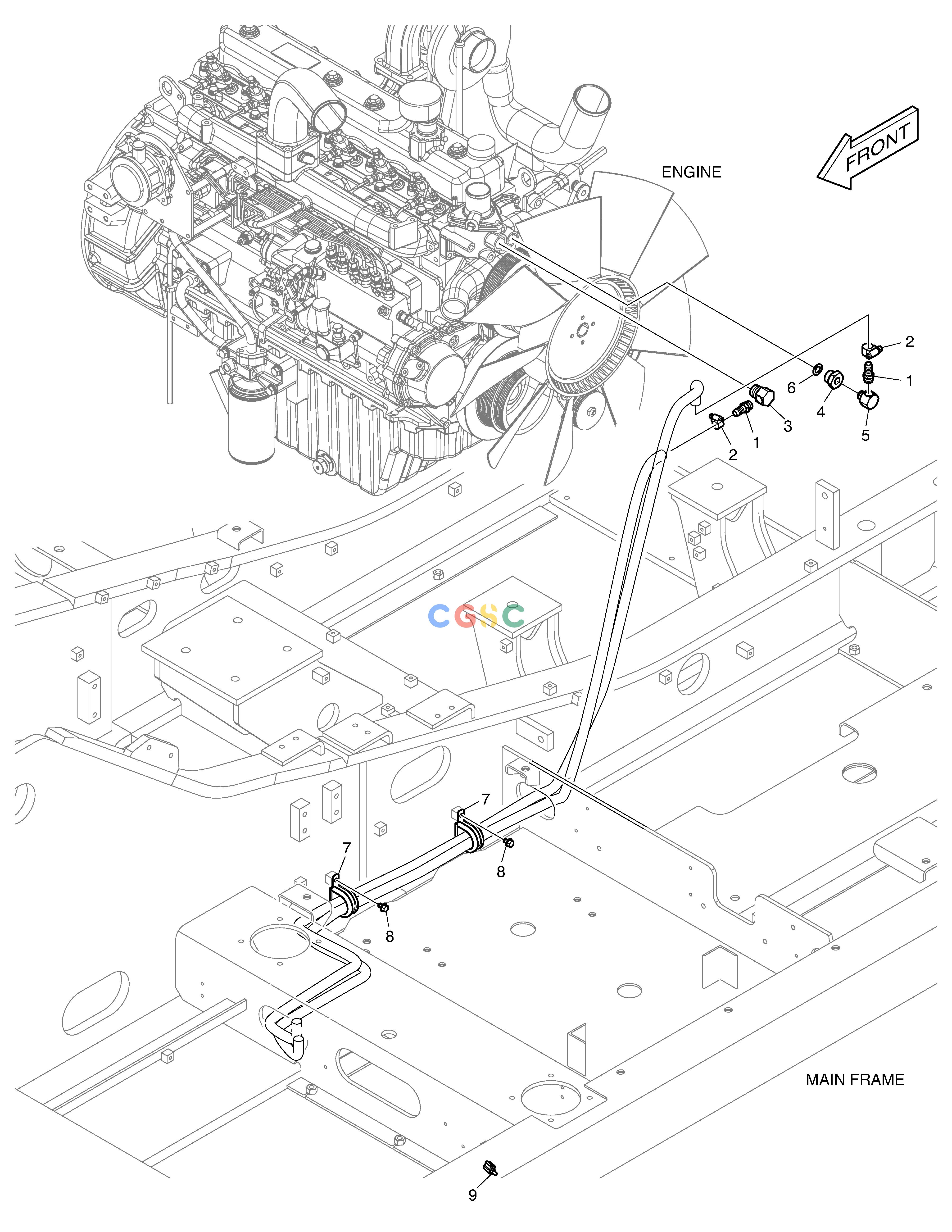 斗山零件查询HEATER PIPING(2) DX200A Doosan parts catalog online