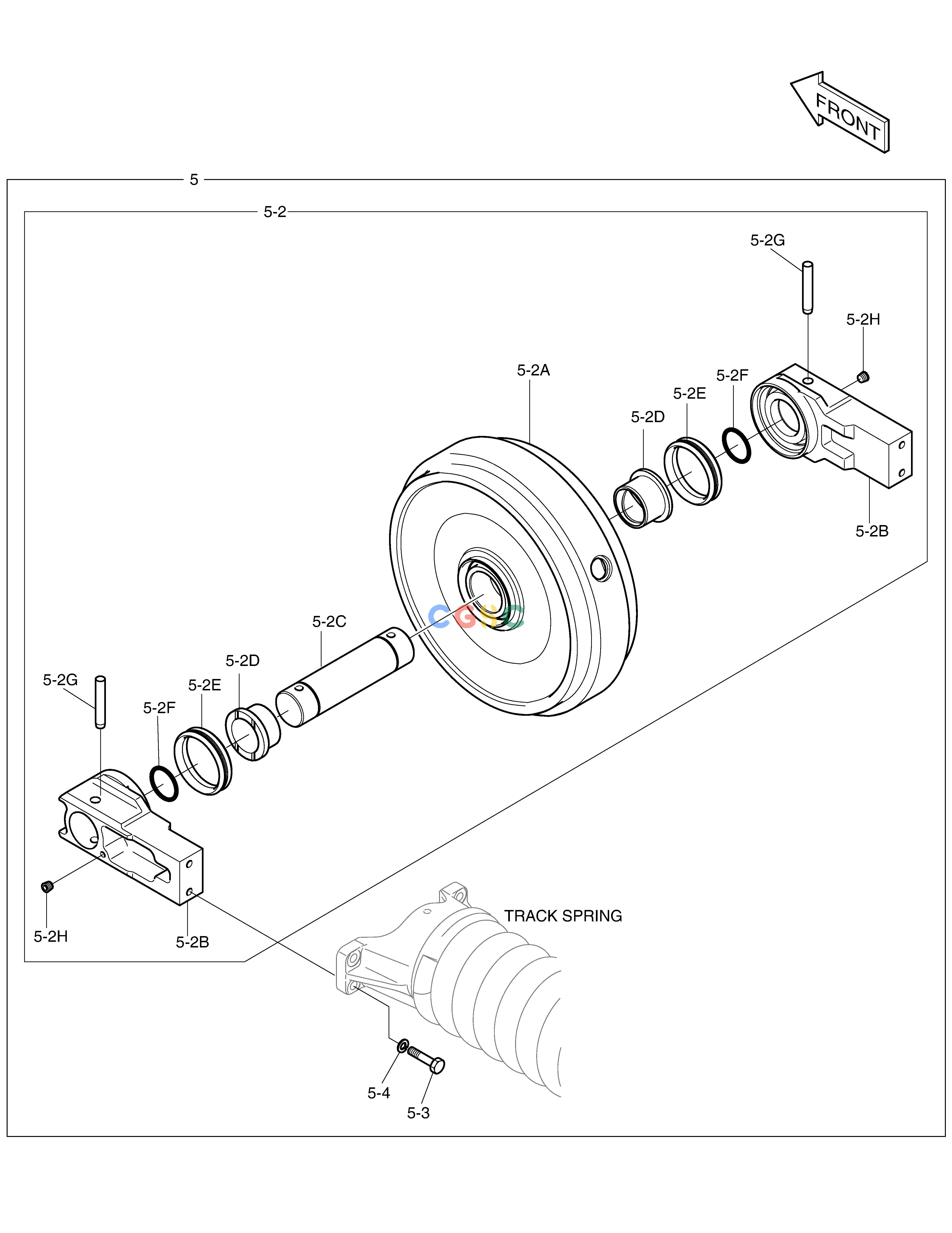 斗山零件查询IDLER DX200A Doosan parts catalog online