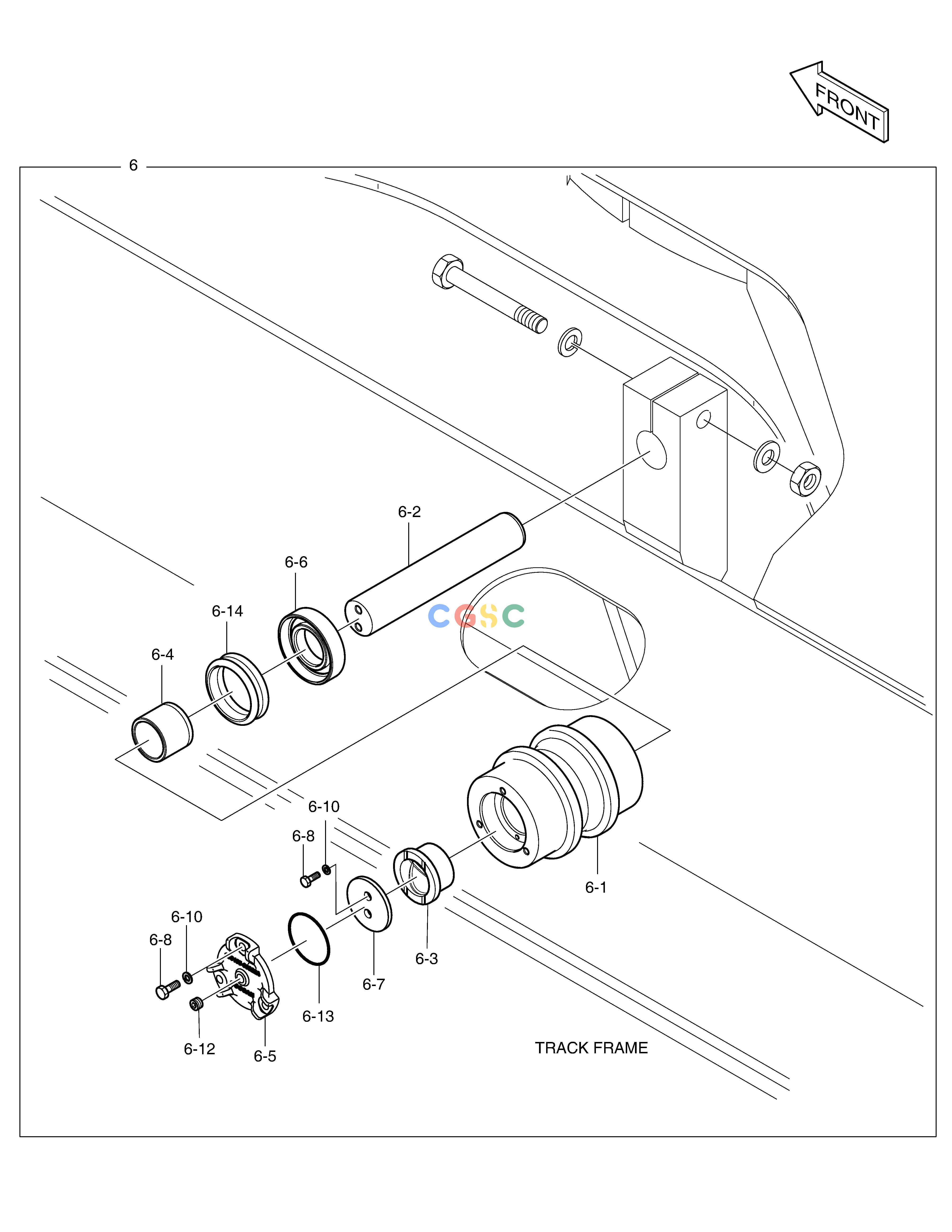 斗山零件查询UPPER ROLLER DX200A Doosan parts catalog online