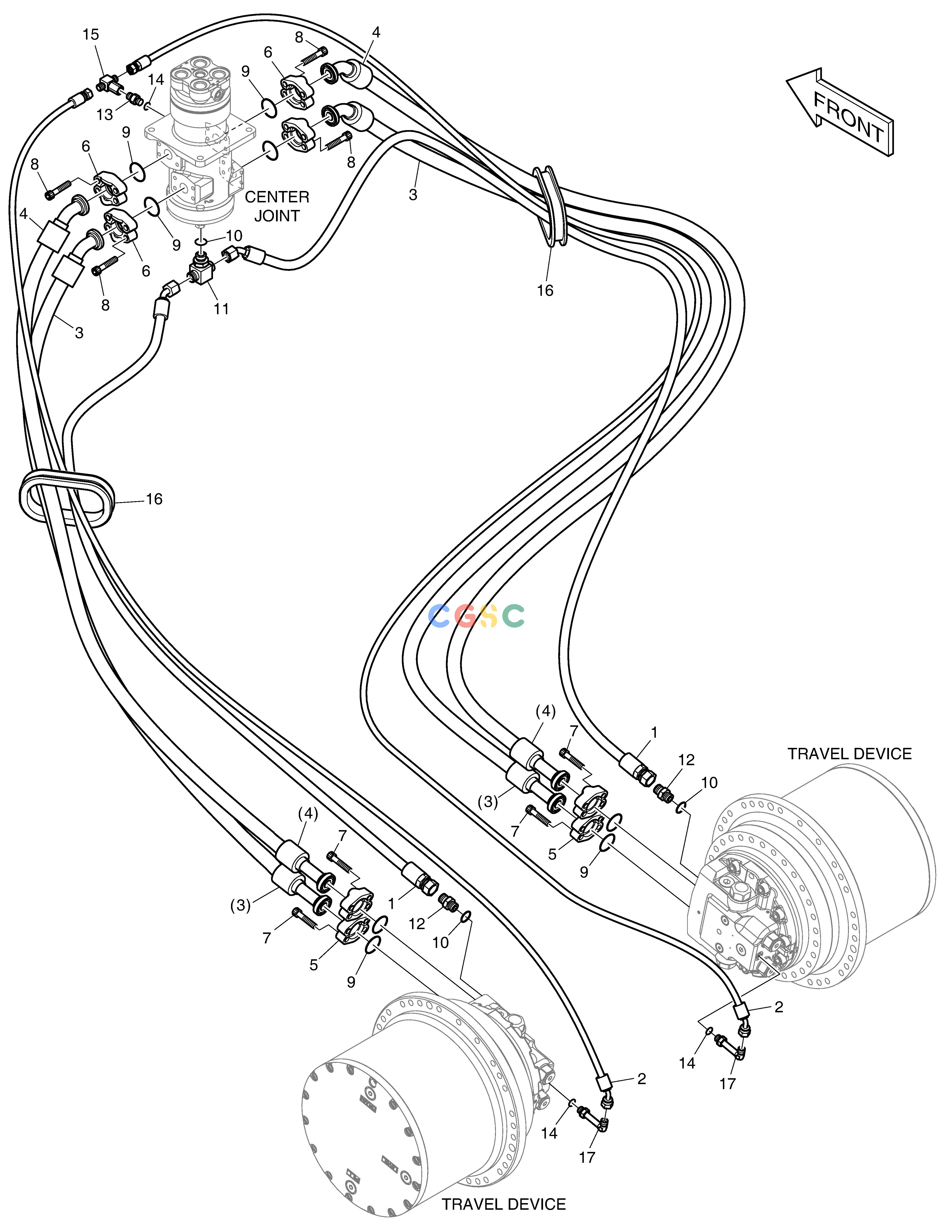 斗山零件查询TRAVEL PIPING DX200A Doosan parts catalog online
