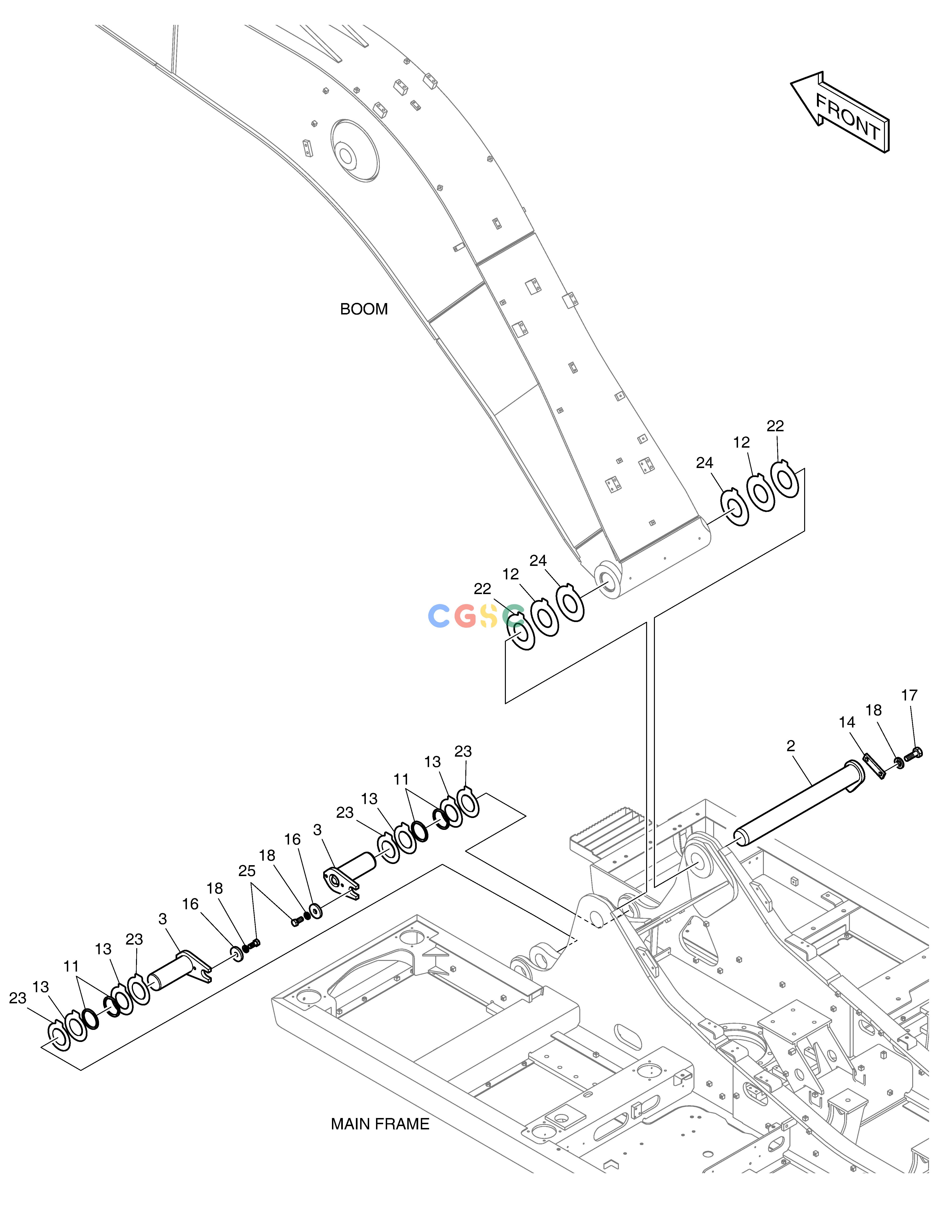 斗山零件查询BOOM MOUNTING DX200A Doosan parts catalog online