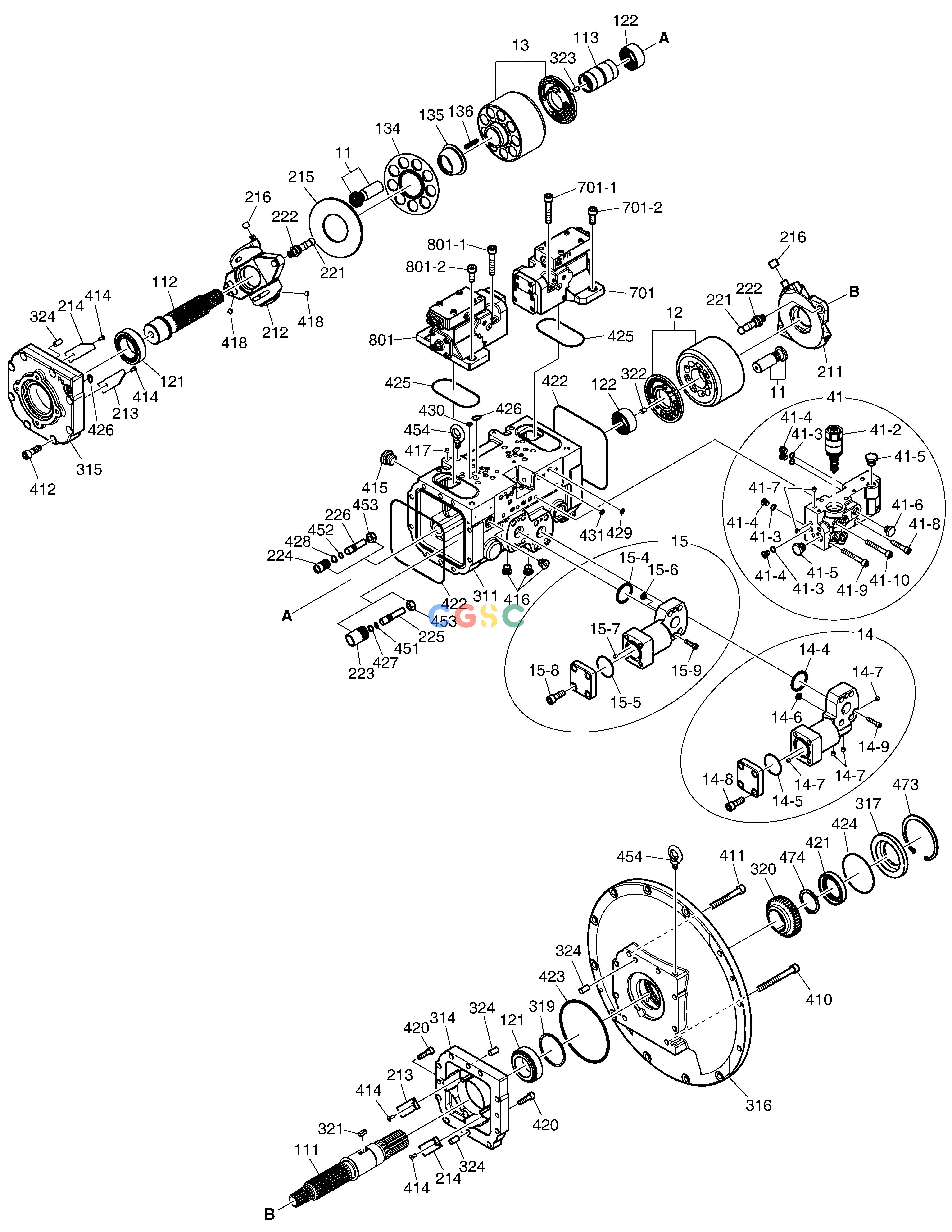 斗山零件查询MAIN PUMP - WITH PTO DX200A Doosan parts catalog online