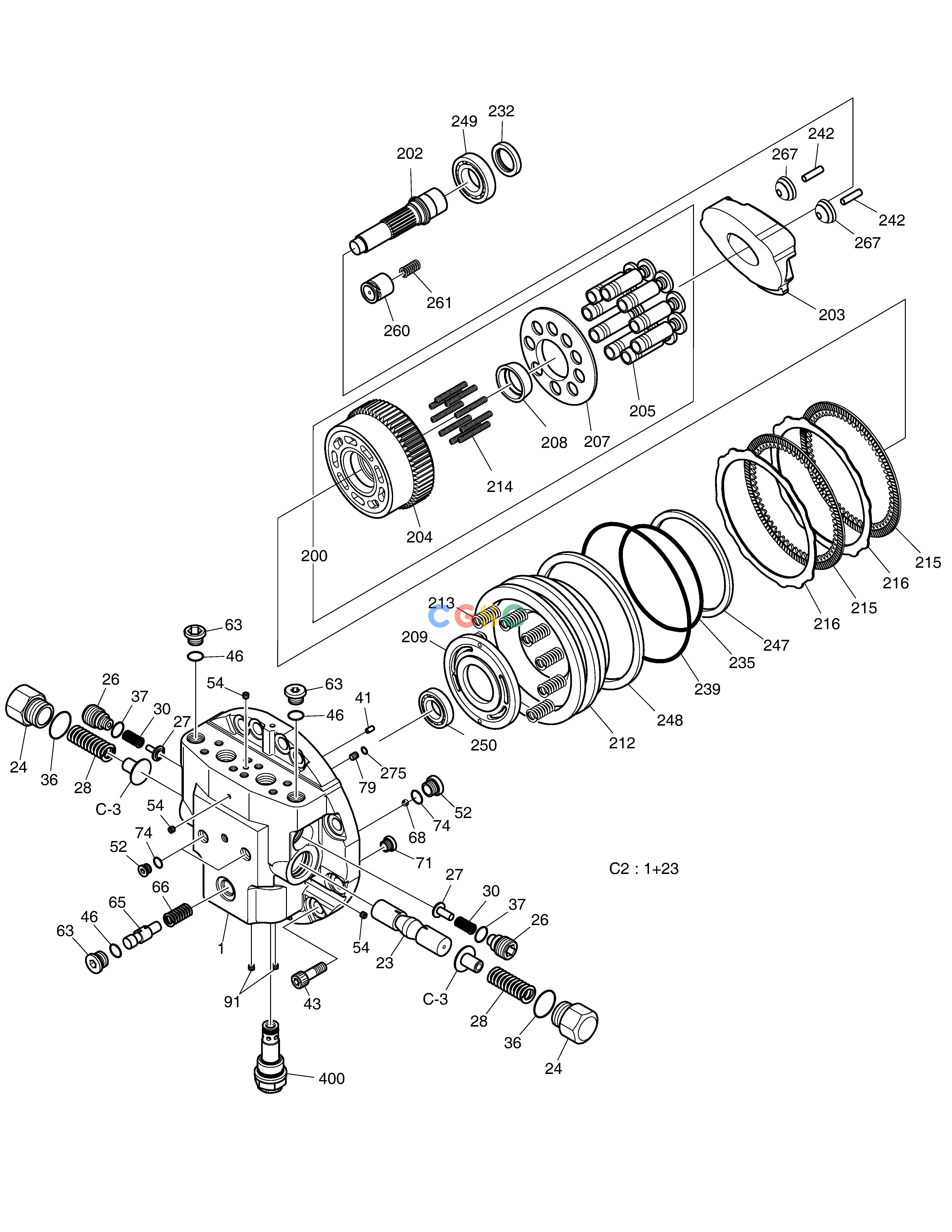 斗山零件查询TRAVEL MOTOR DX200A Doosan parts catalog online