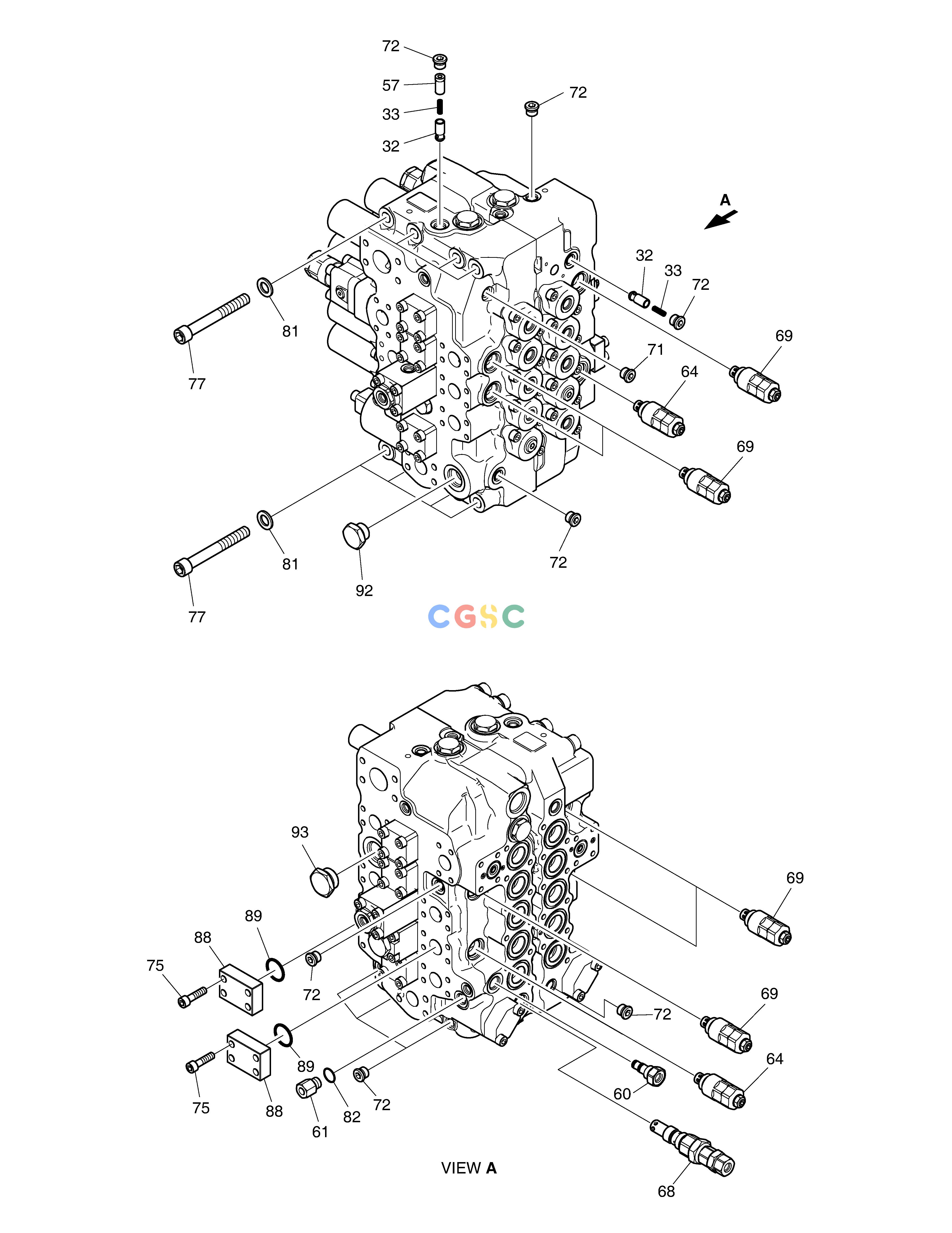 斗山零件查询CONTROL VALVE(1) DX200A Doosan parts catalog online