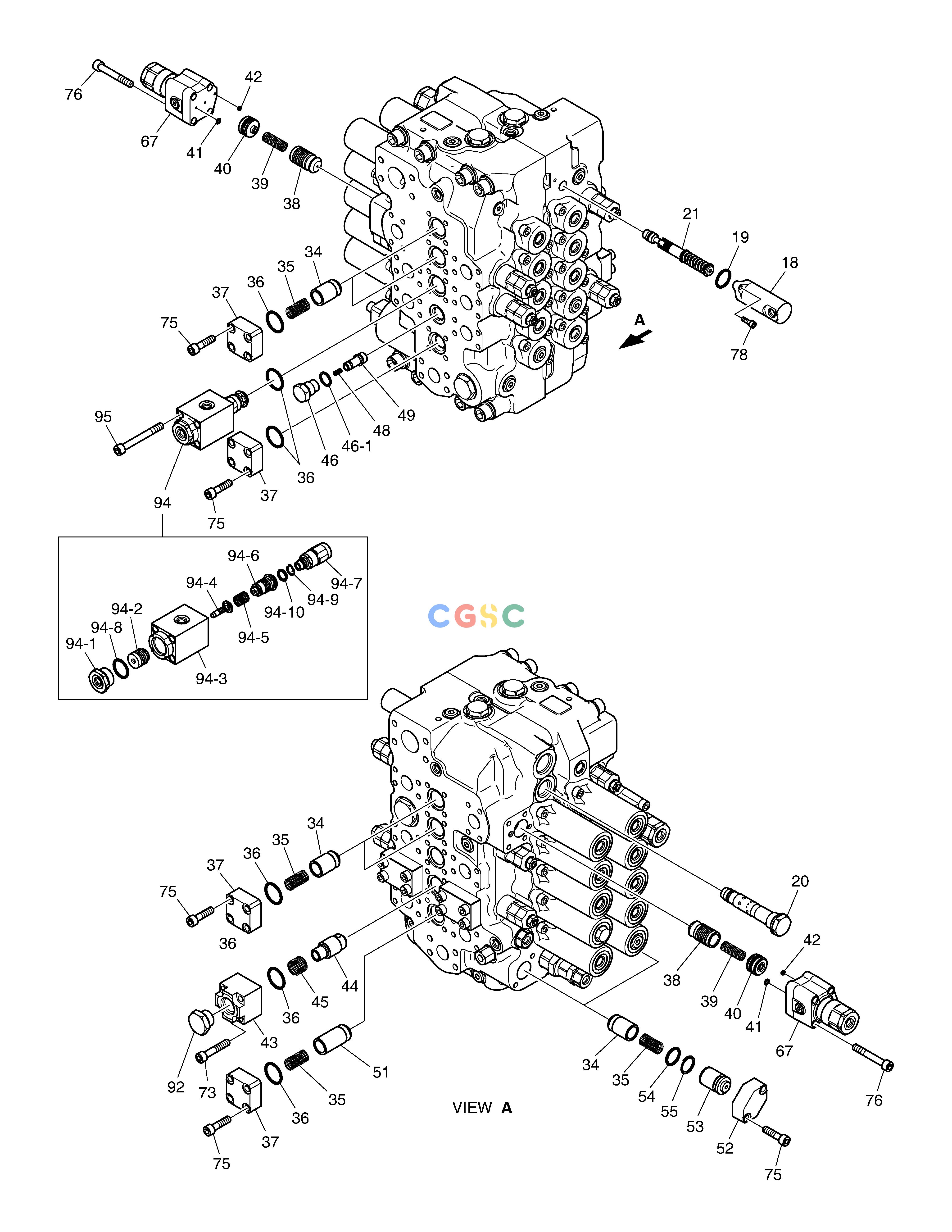 斗山零件查询CONTROL VALVE(3) DX200A Doosan parts catalog online