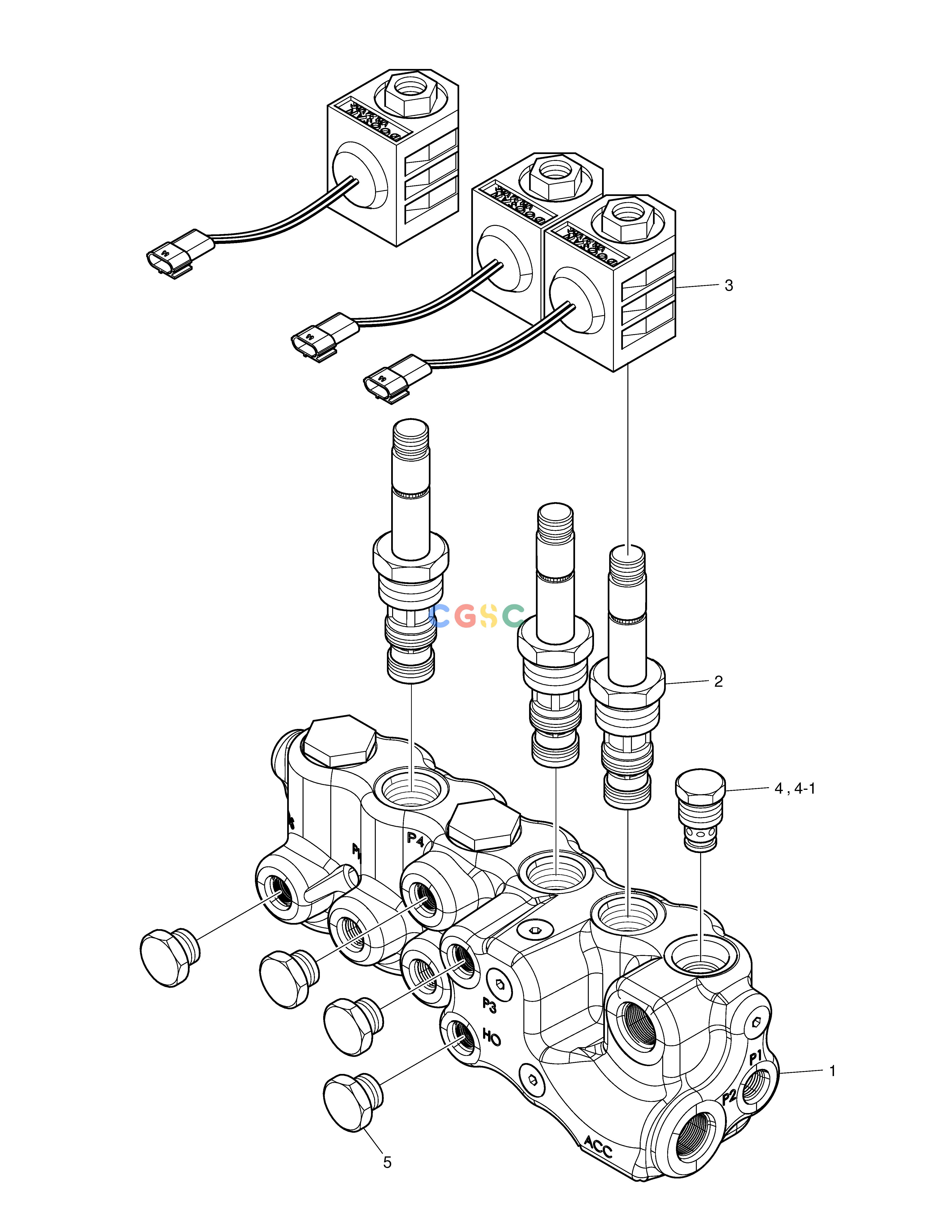 斗山零件查询SOLENOID VALVE - 3 SOL DX200A Doosan parts catalog online