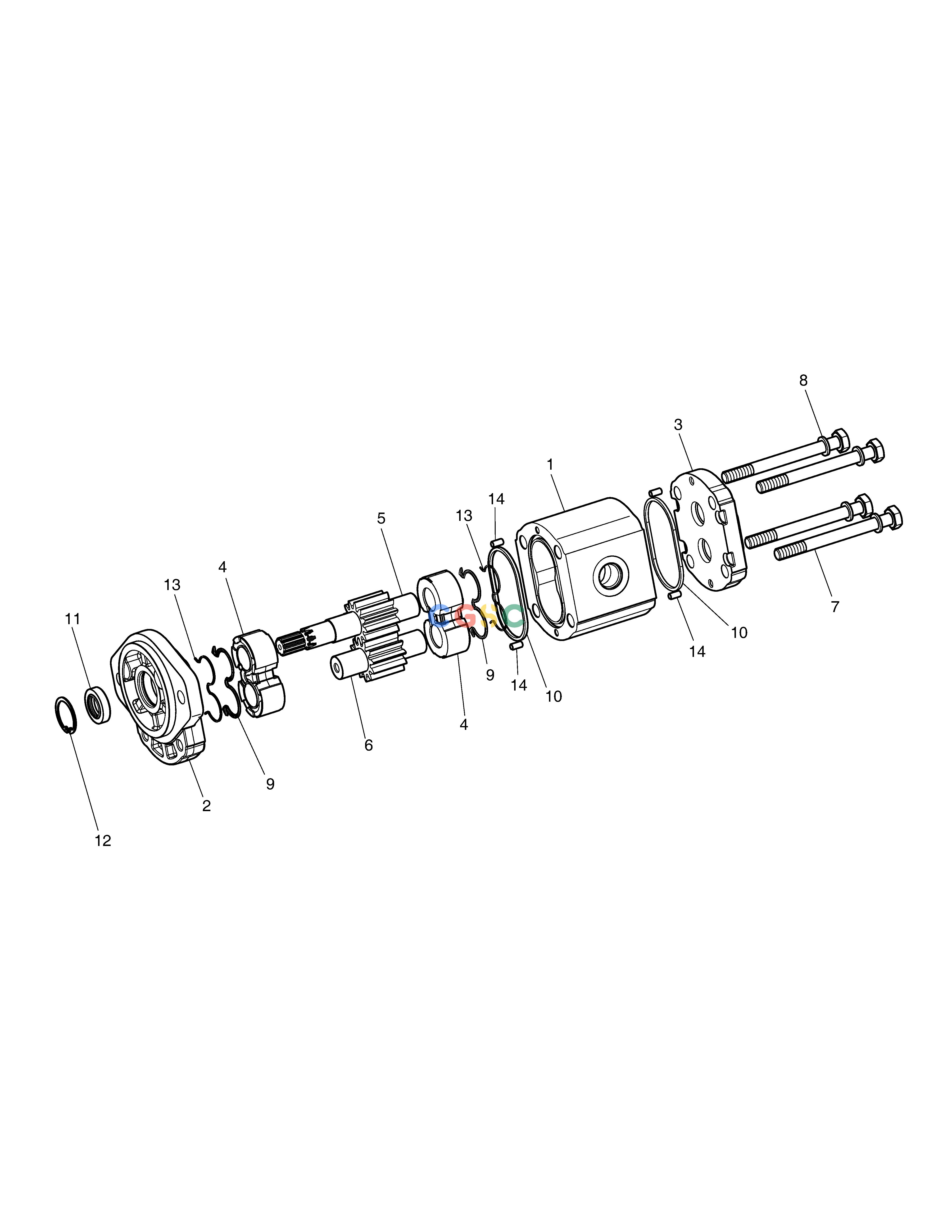 斗山零件查询GEAR PUMP-ROTATION DX200A Doosan parts catalog online