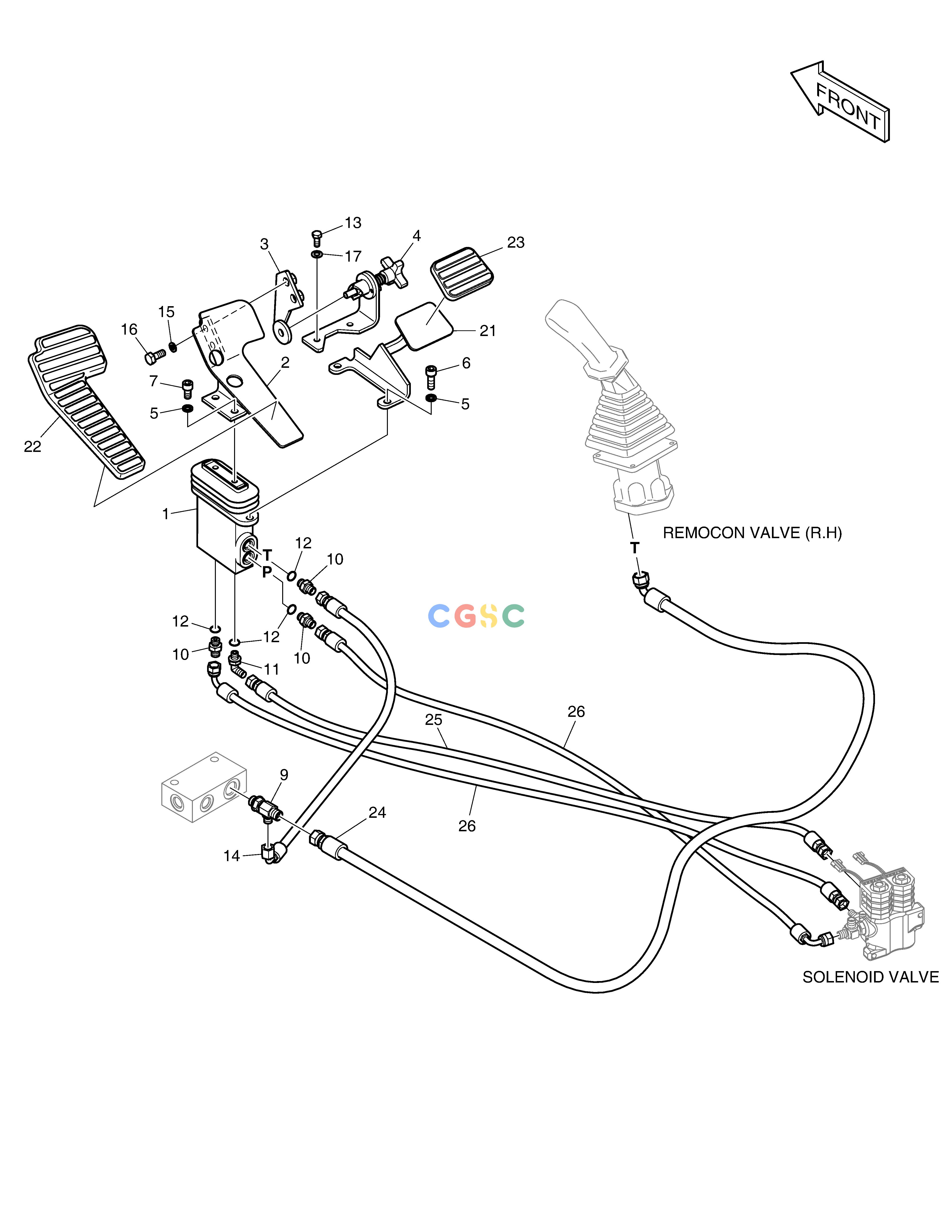斗山零件查询PILOT PIPING - TWO WAY(2) DX200A Doosan parts catalog online