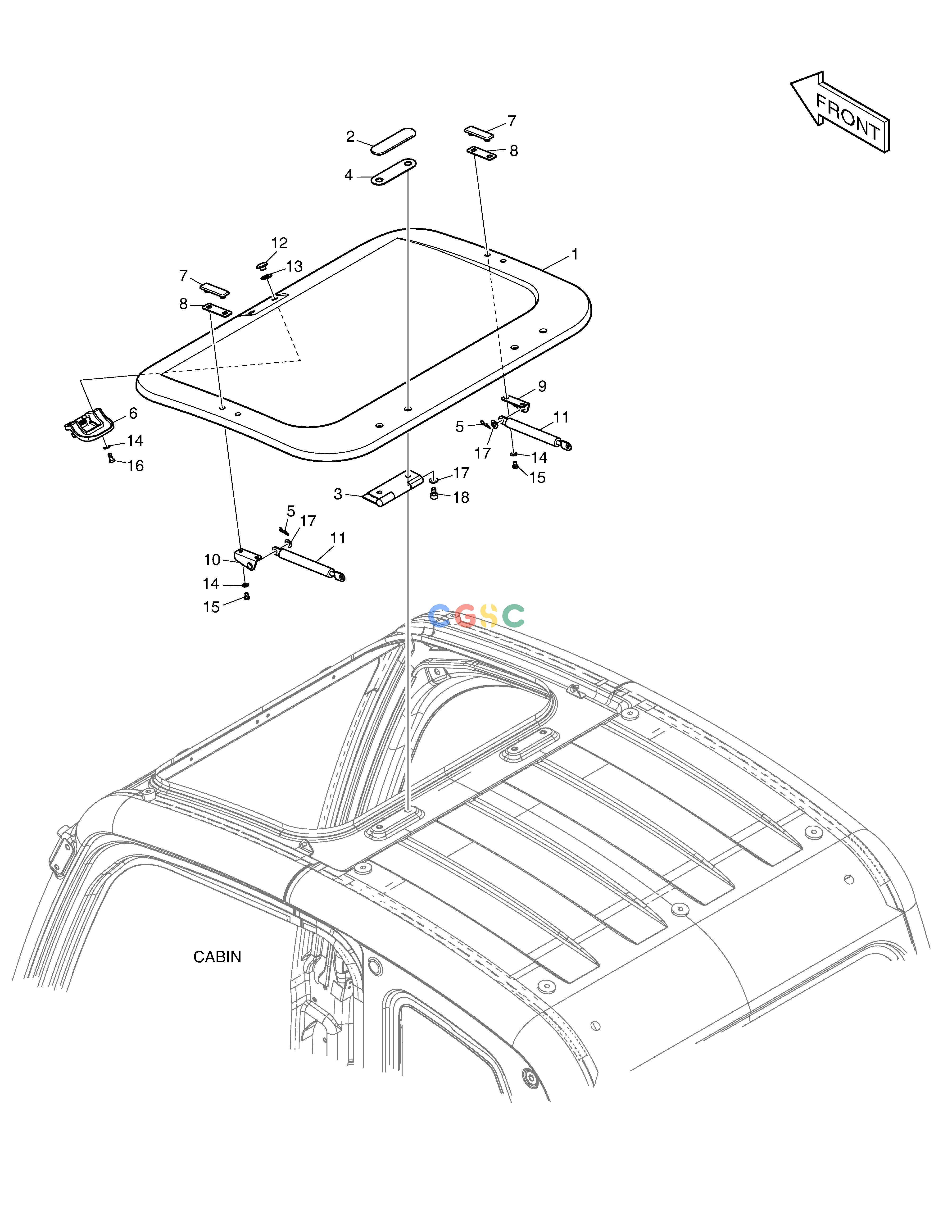 斗山零件查询SUN ROOF COVER DX200A Doosan parts catalog online
