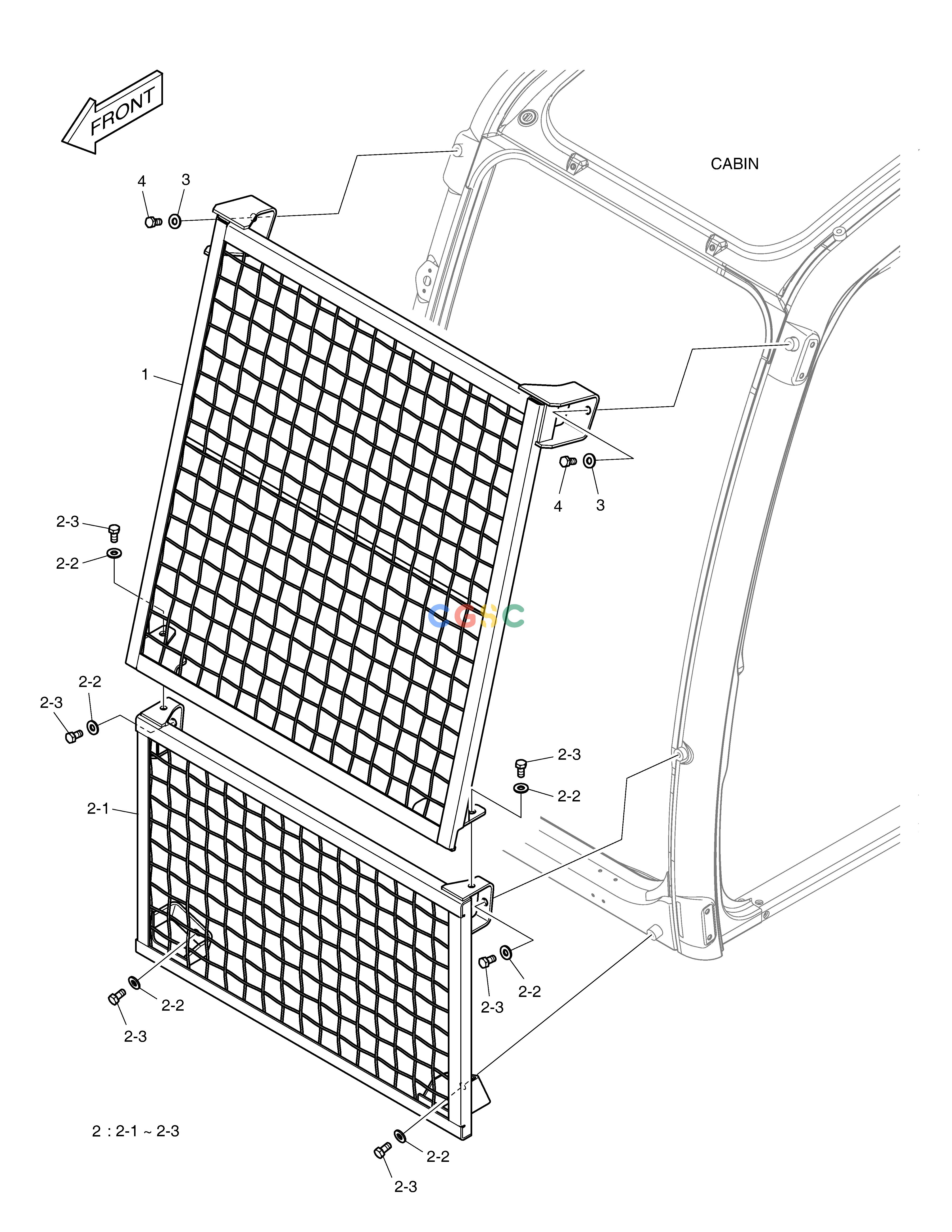 斗山零件查询WINDOW GUARD DX200A Doosan parts catalog online