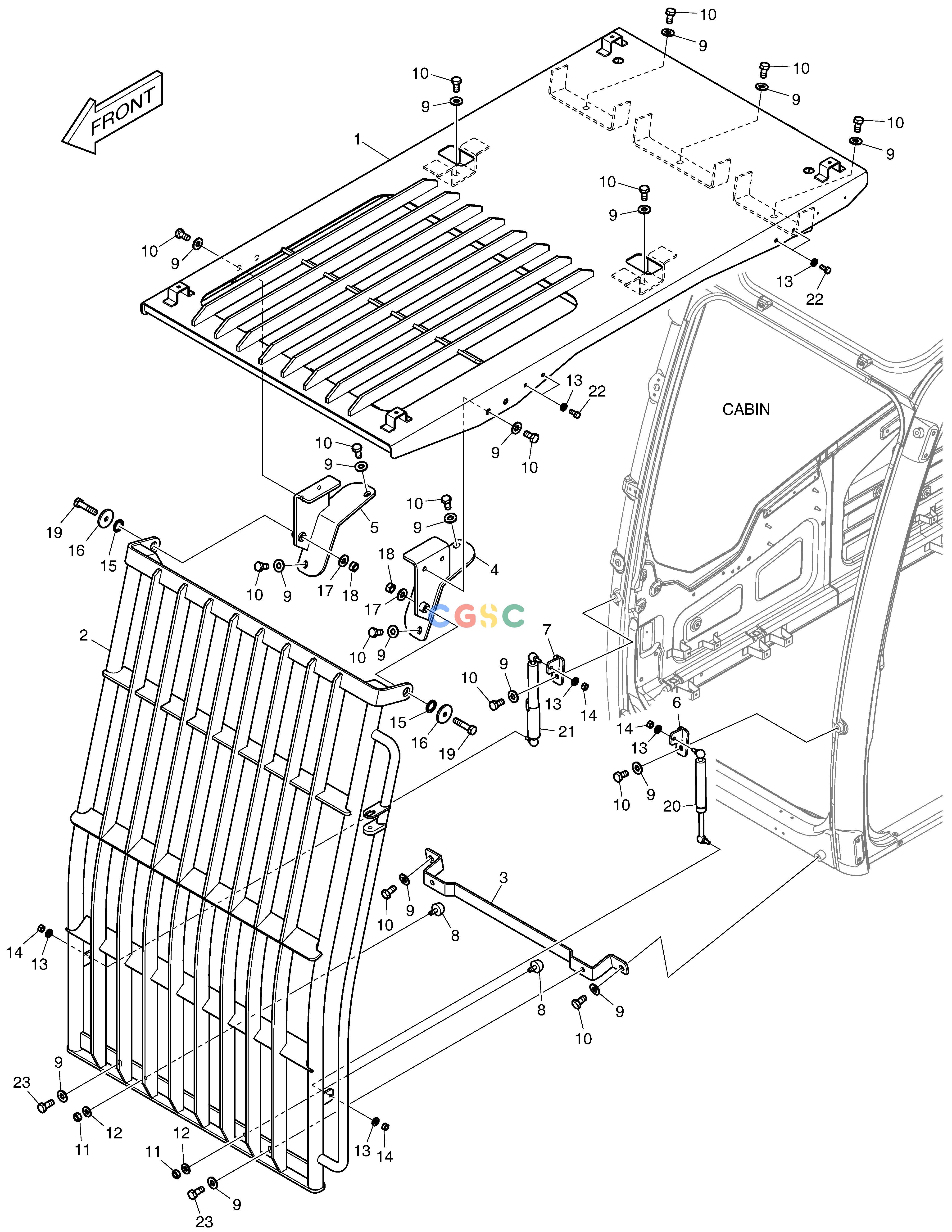 斗山零件查询FOGS GUARD ASS'Y DX200A Doosan parts catalog online
