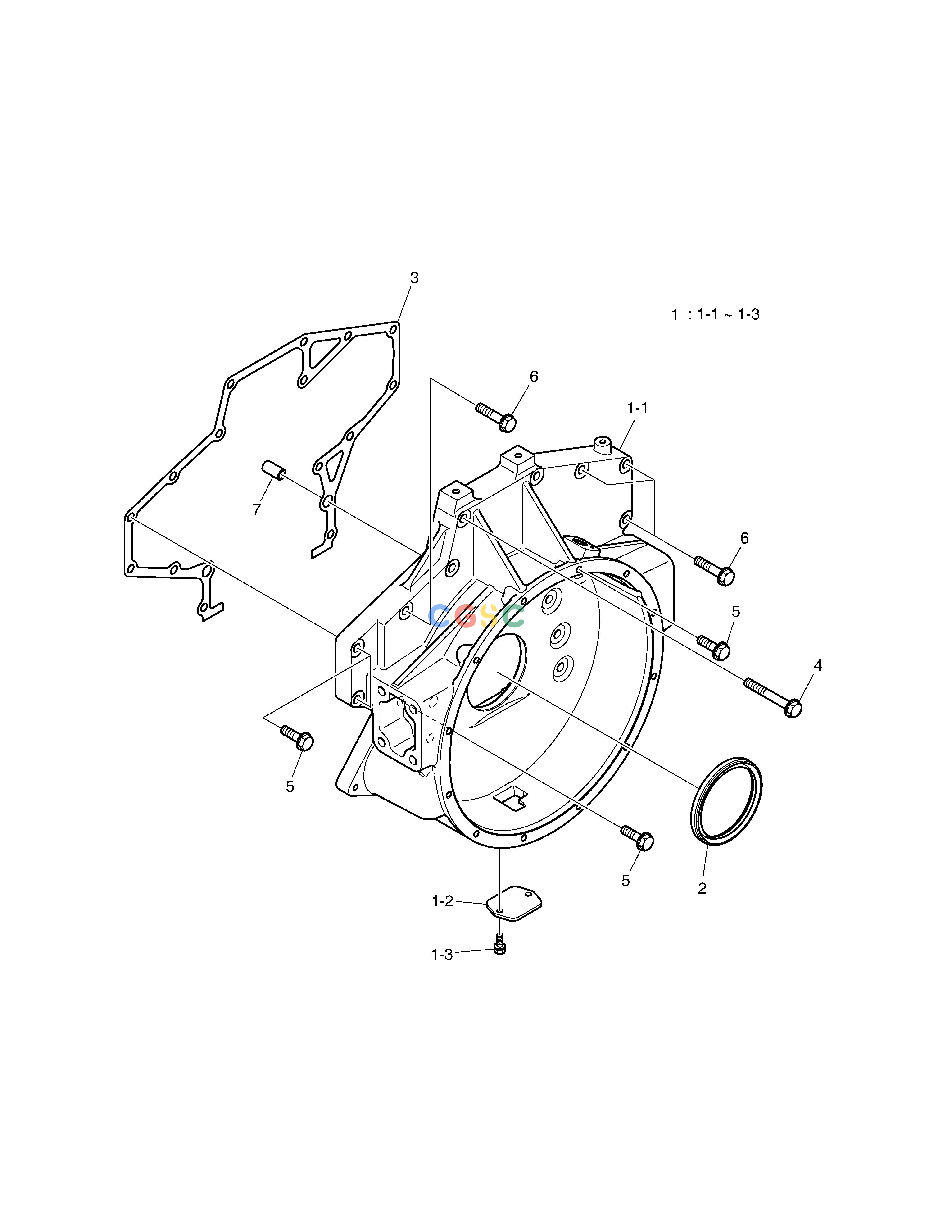 斗山零件查询FLYWHEEL HOUSING DX235LC-5 Doosan parts catalog online