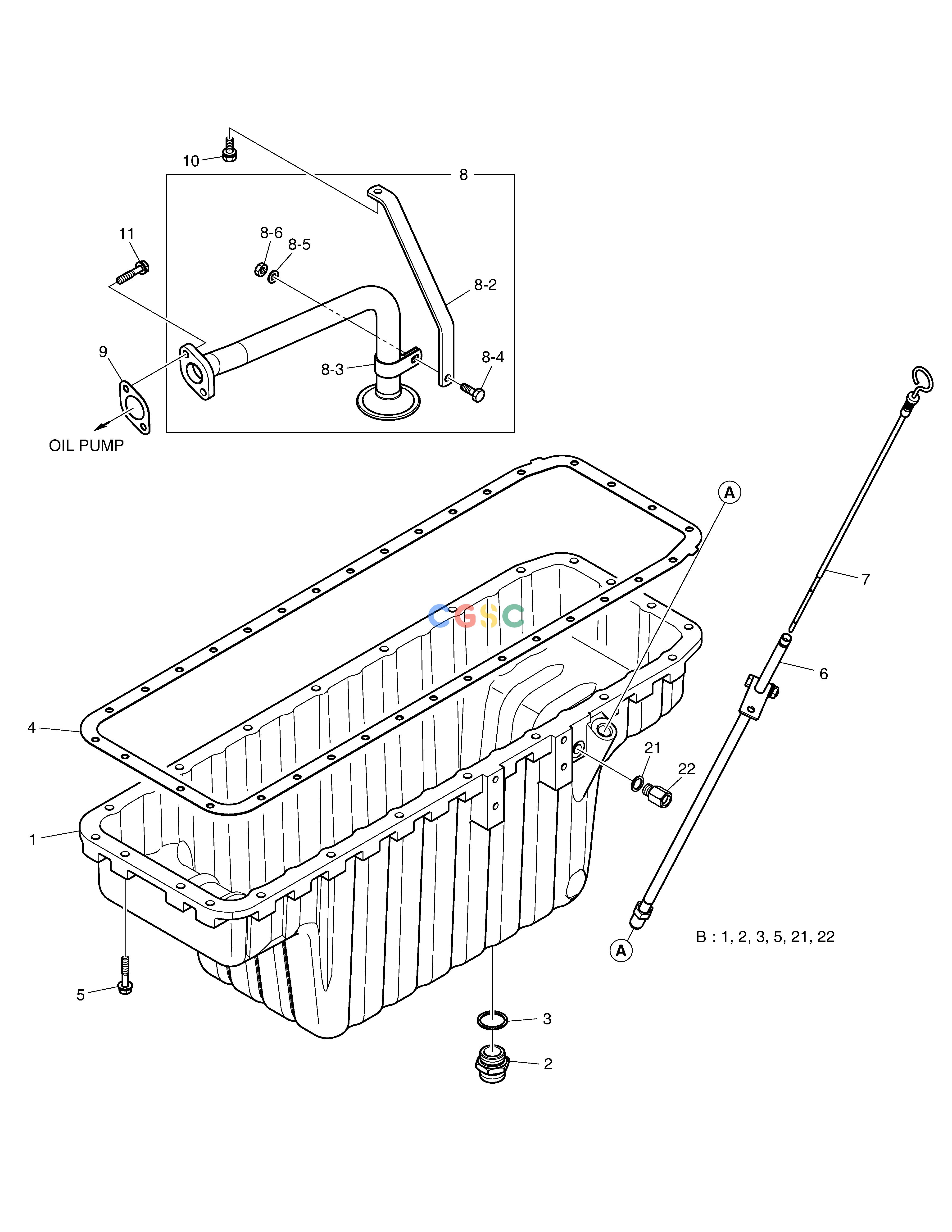 斗山零件查询OIL PAN DX235LC-5 Doosan parts catalog online