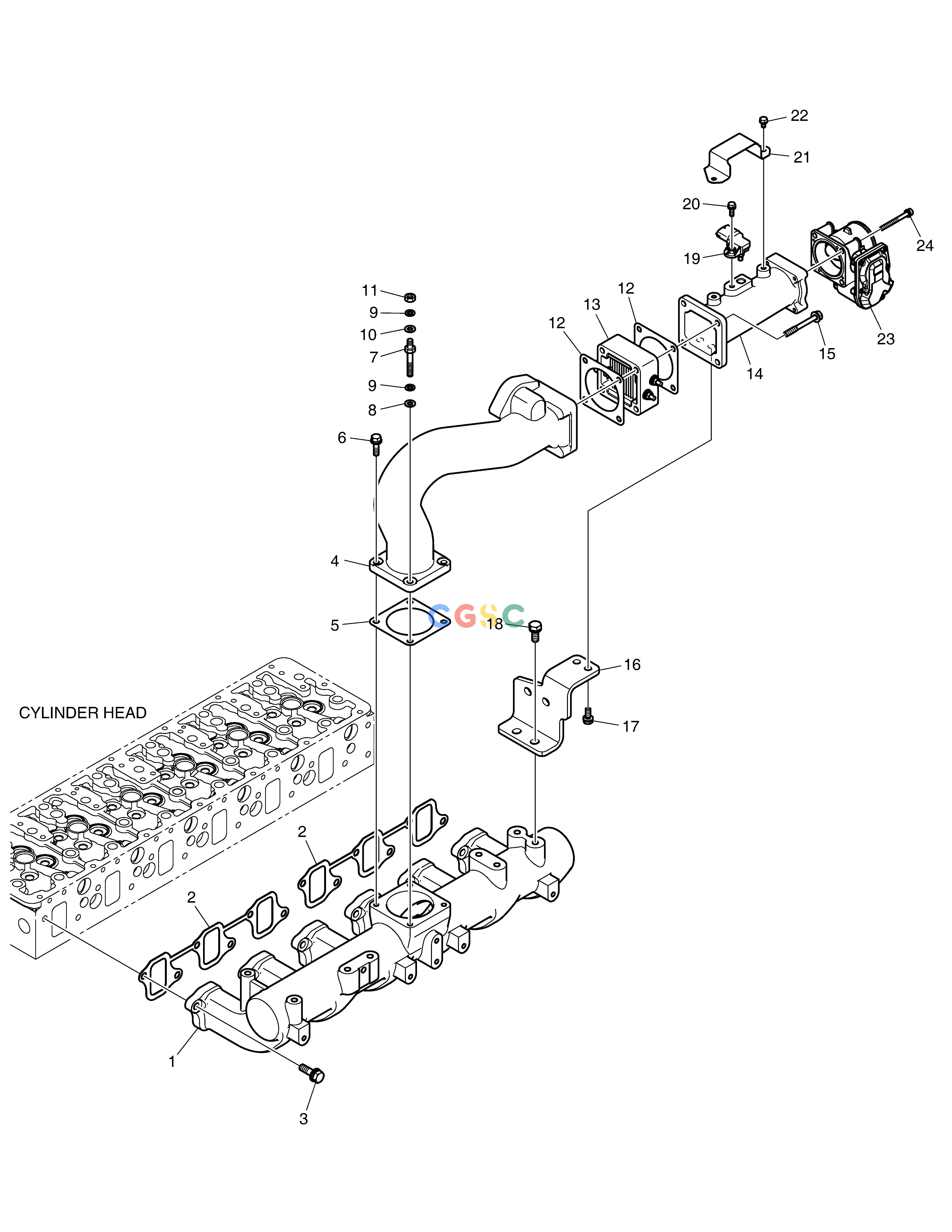 斗山零件查询INTAKE MANIFOLD DX235LC-5 Doosan parts catalog online