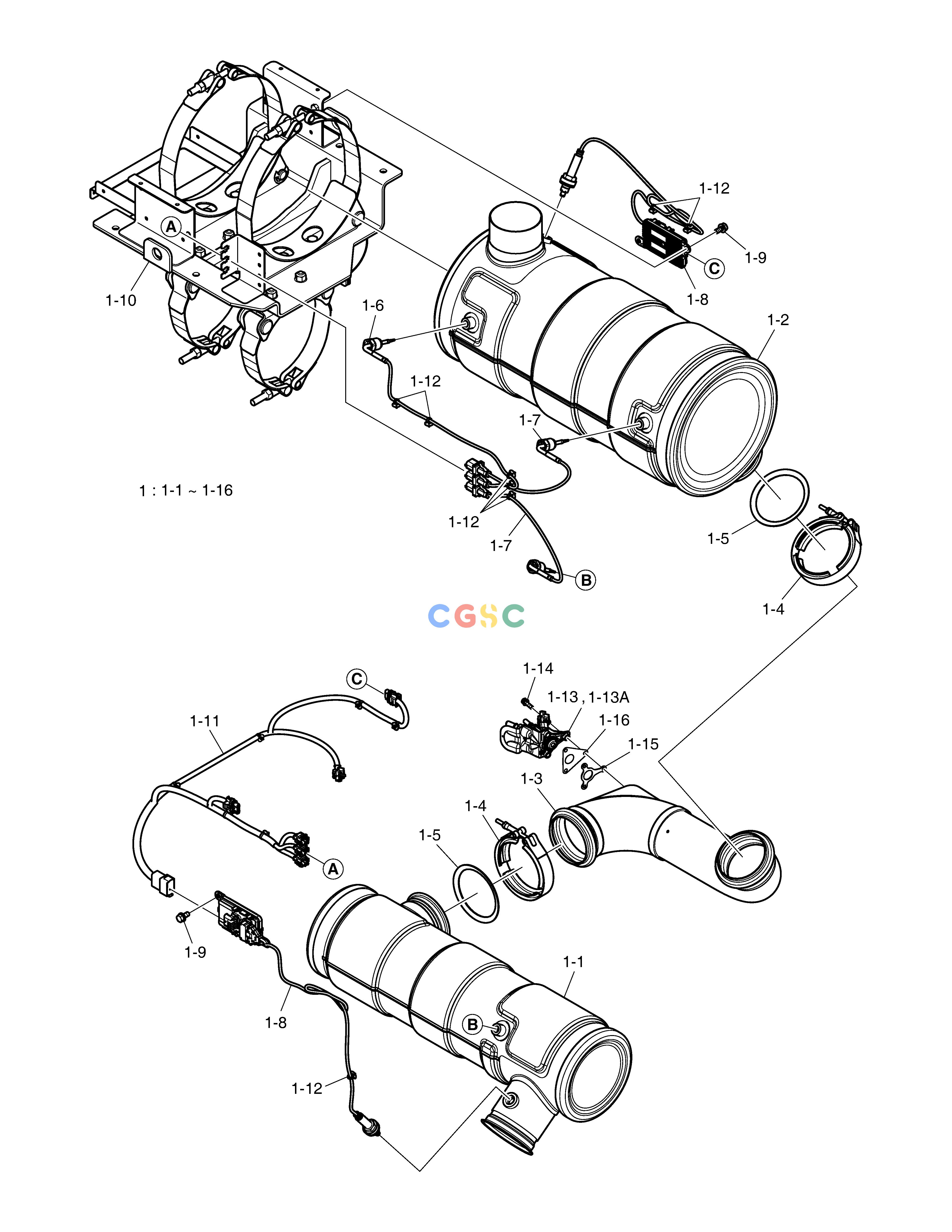 斗山零件查询MUFFLER DX235LC-5 Doosan parts catalog online