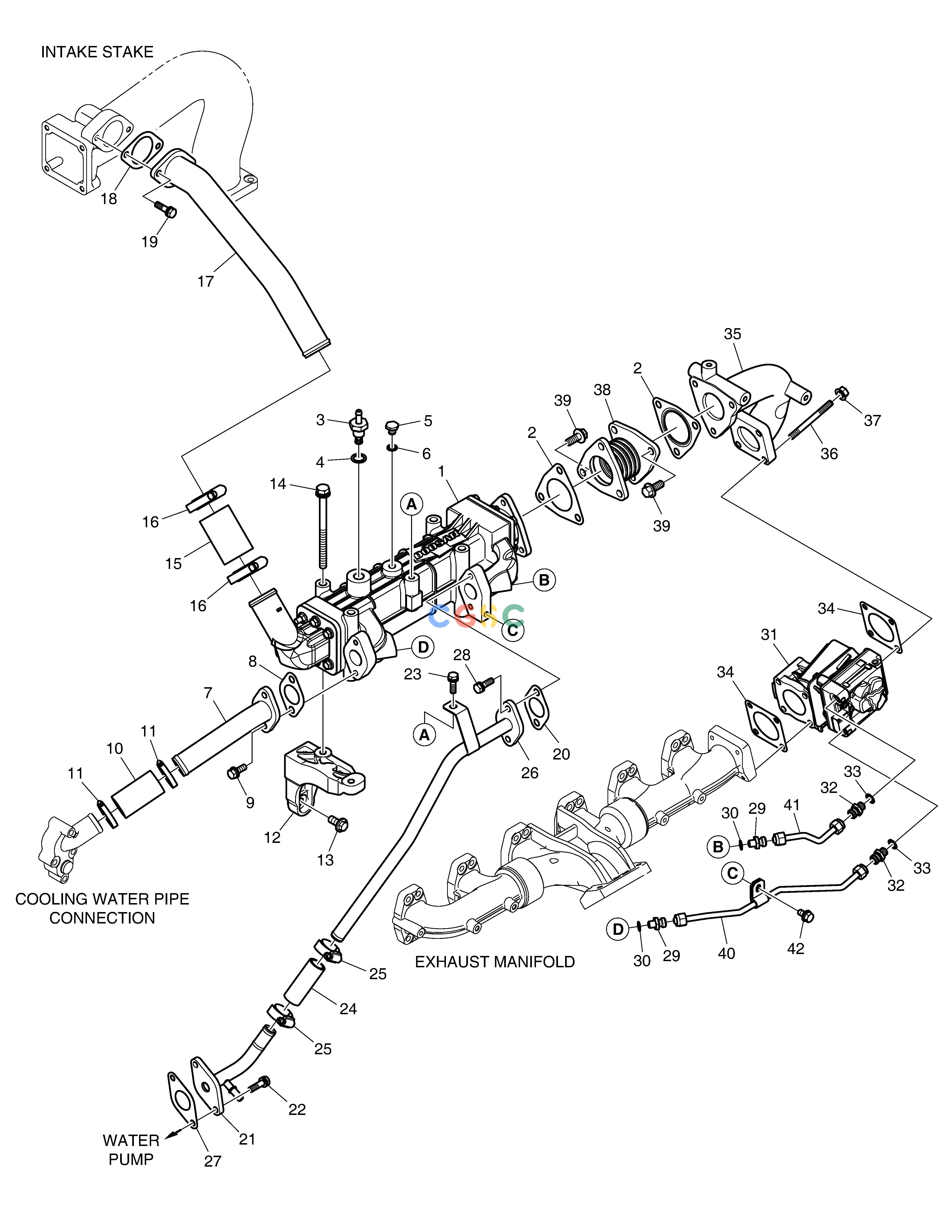 斗山零件查询EGR DX235LC-5 Doosan parts catalog online