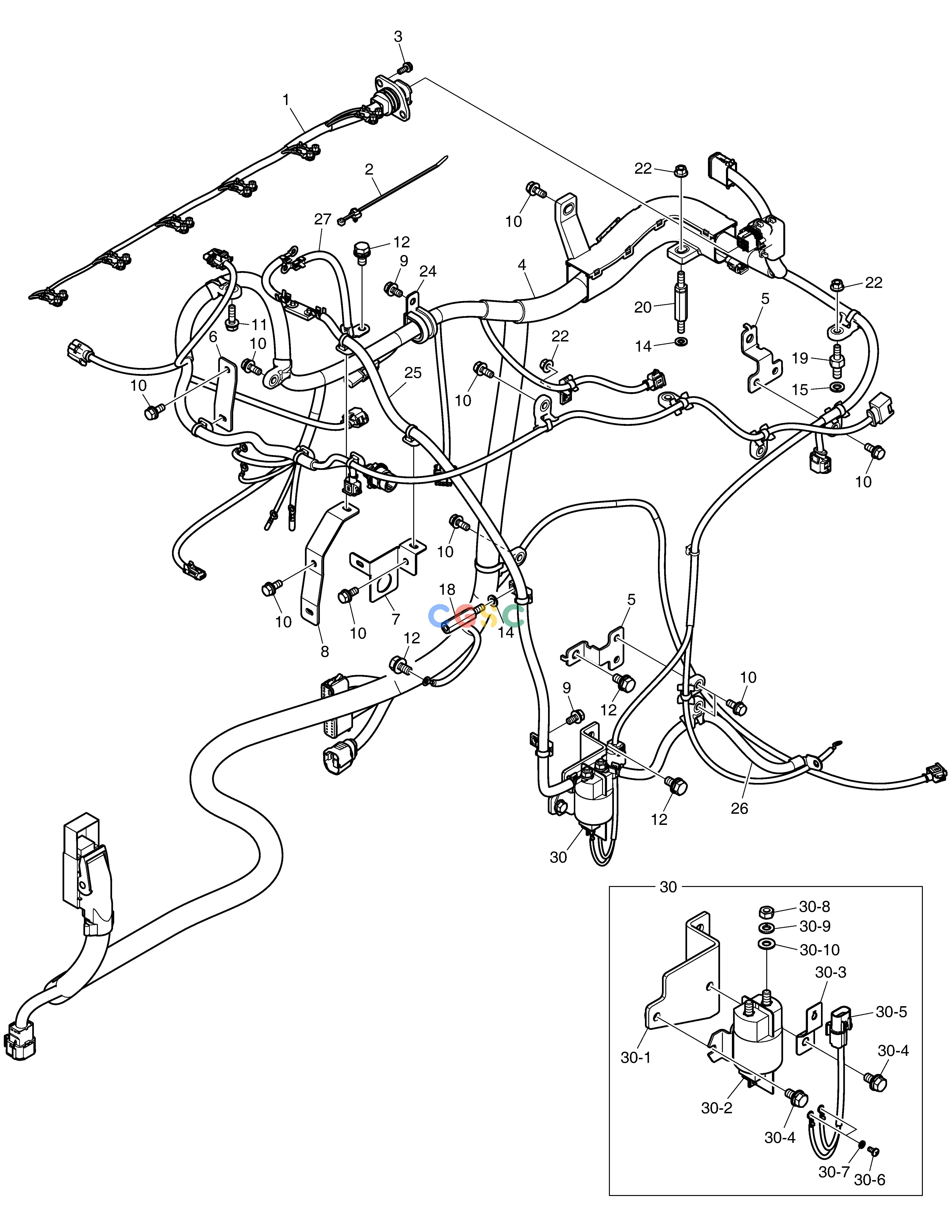 斗山零件查询WIRE HARNESS DX235LC-5 Doosan parts catalog online
