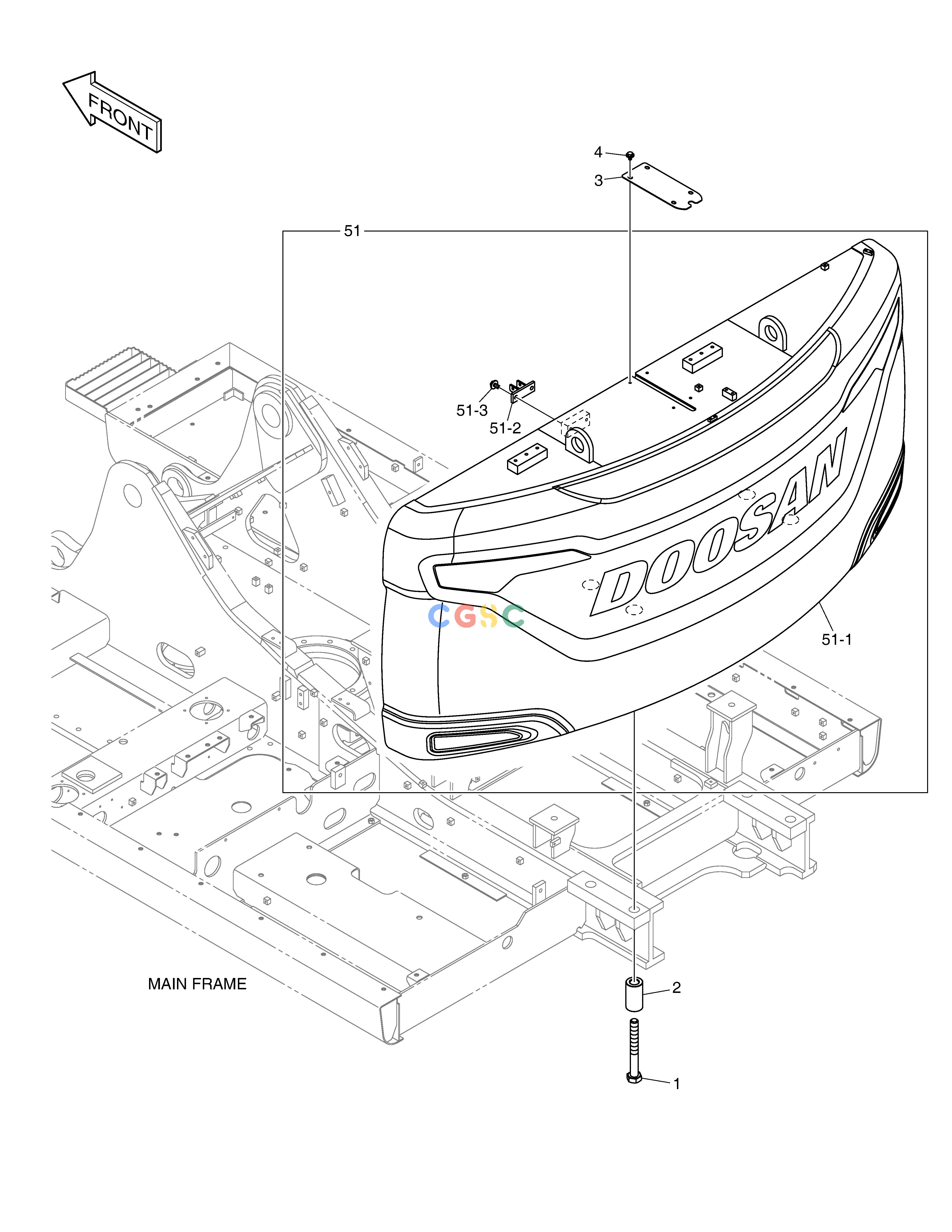 斗山零件查询COUNTER WEIGHT DX235LC-5 Doosan parts catalog online