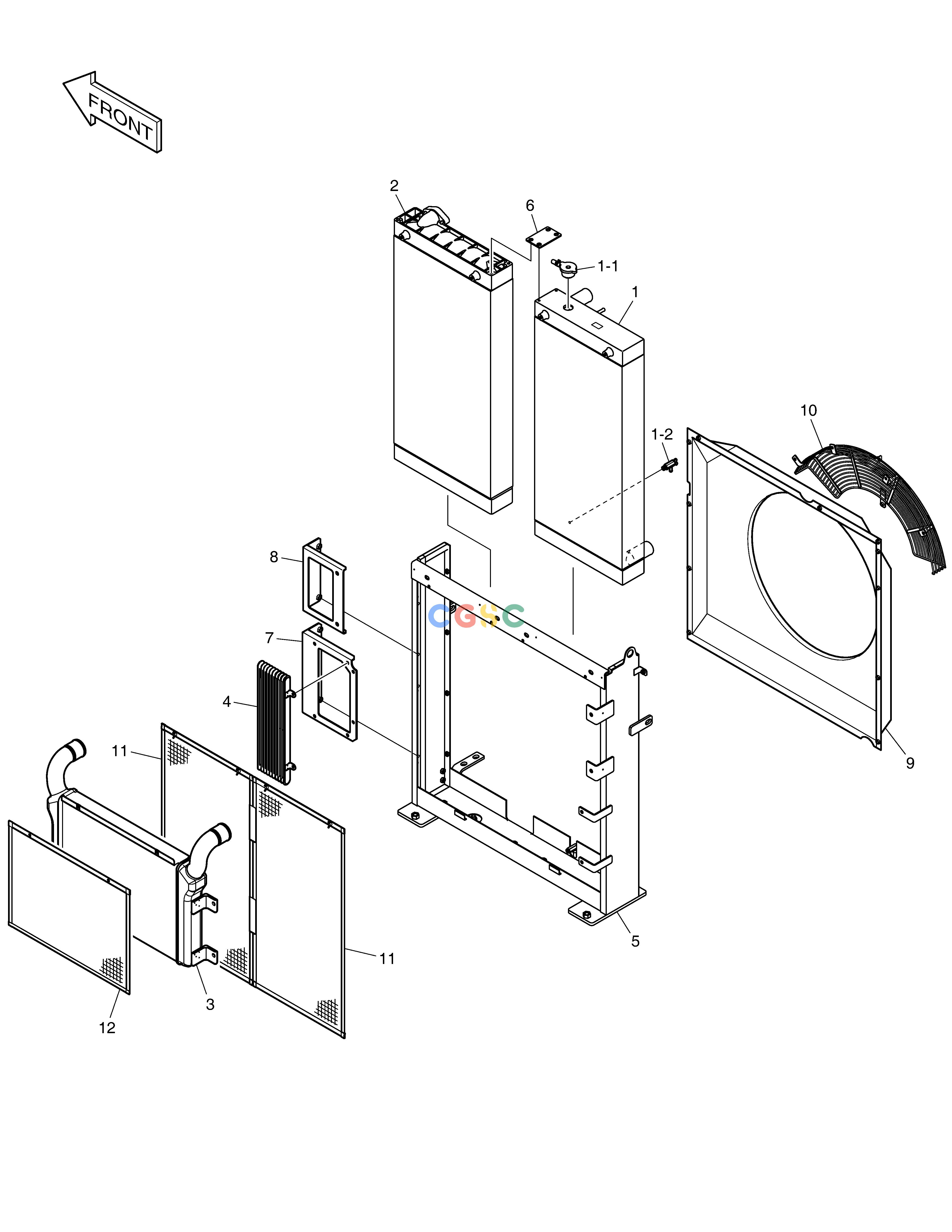 斗山零件查询RADIATOR DX235LC-5 Doosan parts catalog online