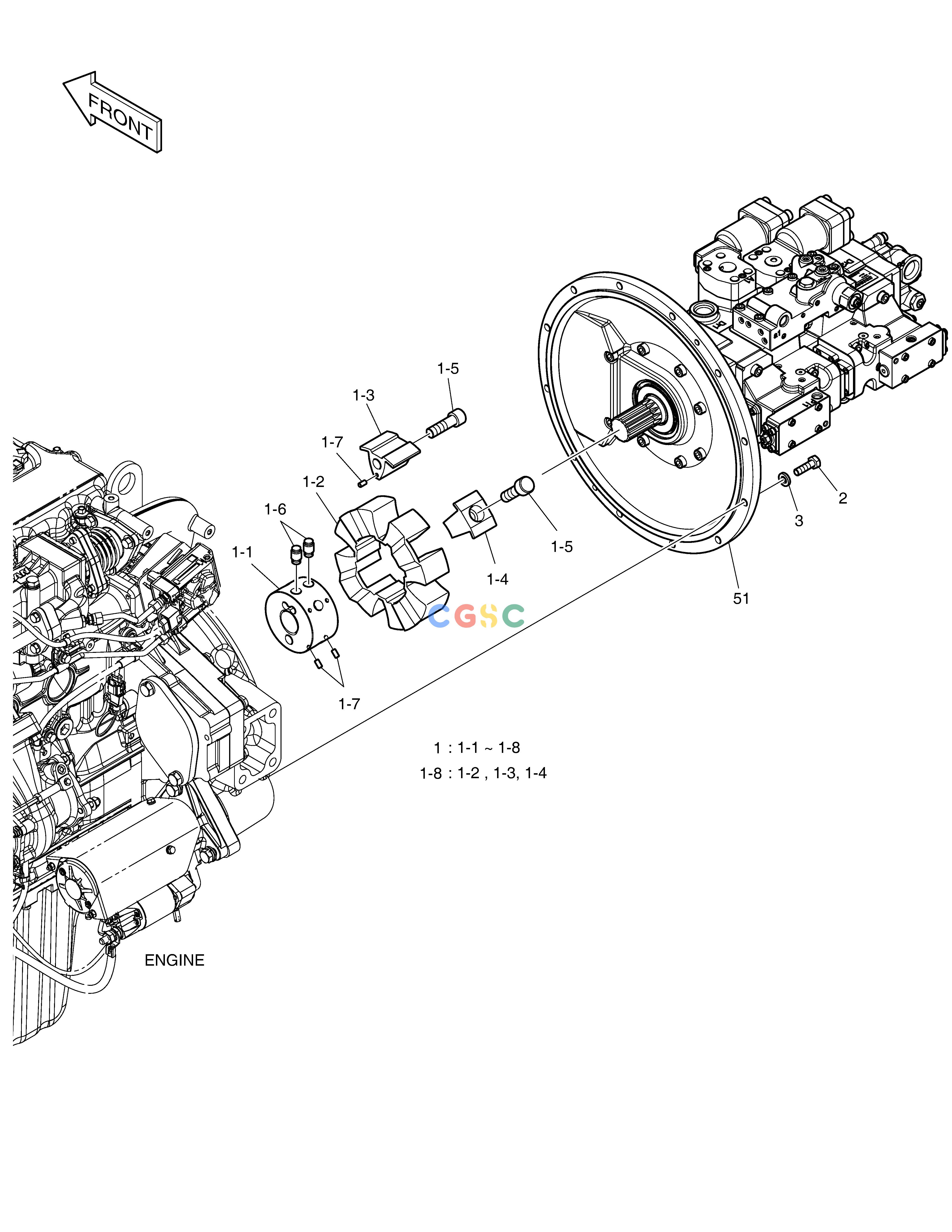 斗山零件查询PUMP MOUNTING DX235LC-5 Doosan parts catalog online