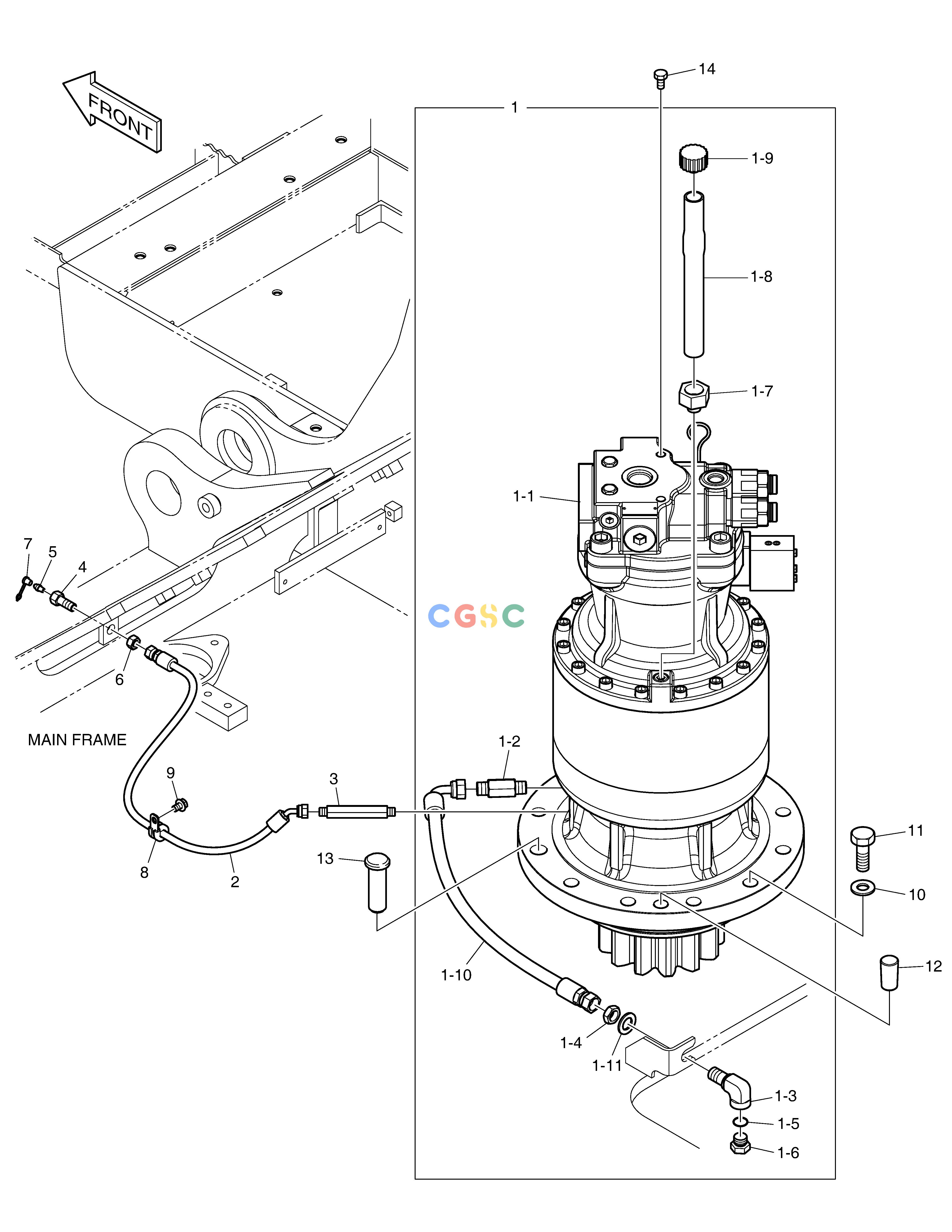 斗山零件查询SWING DEVICE DX235LC-5 Doosan parts catalog online