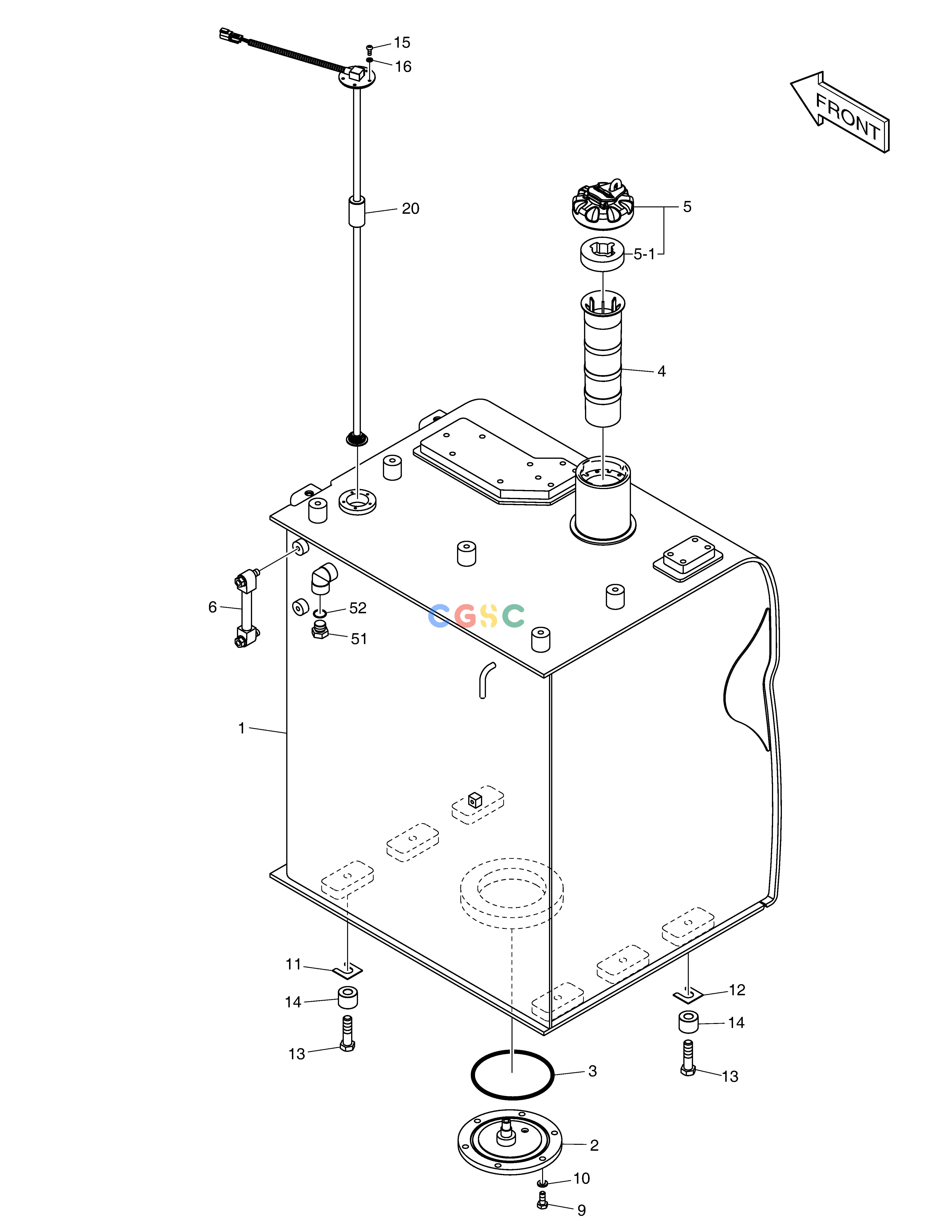 斗山零件查询FUEL TANK DX235LC-5 Doosan parts catalog online
