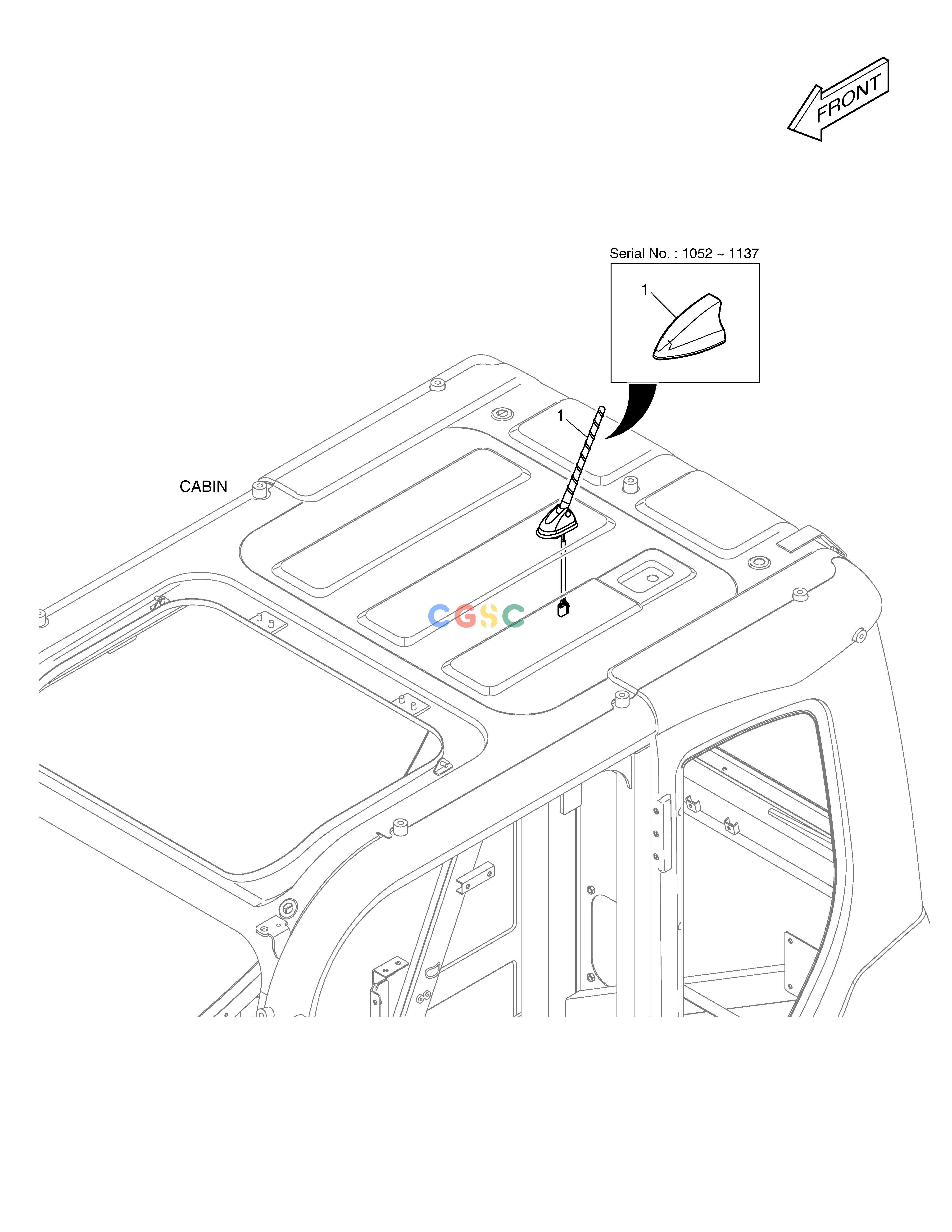 斗山零件查询ANTENNA DX235LC-5 Doosan parts catalog online