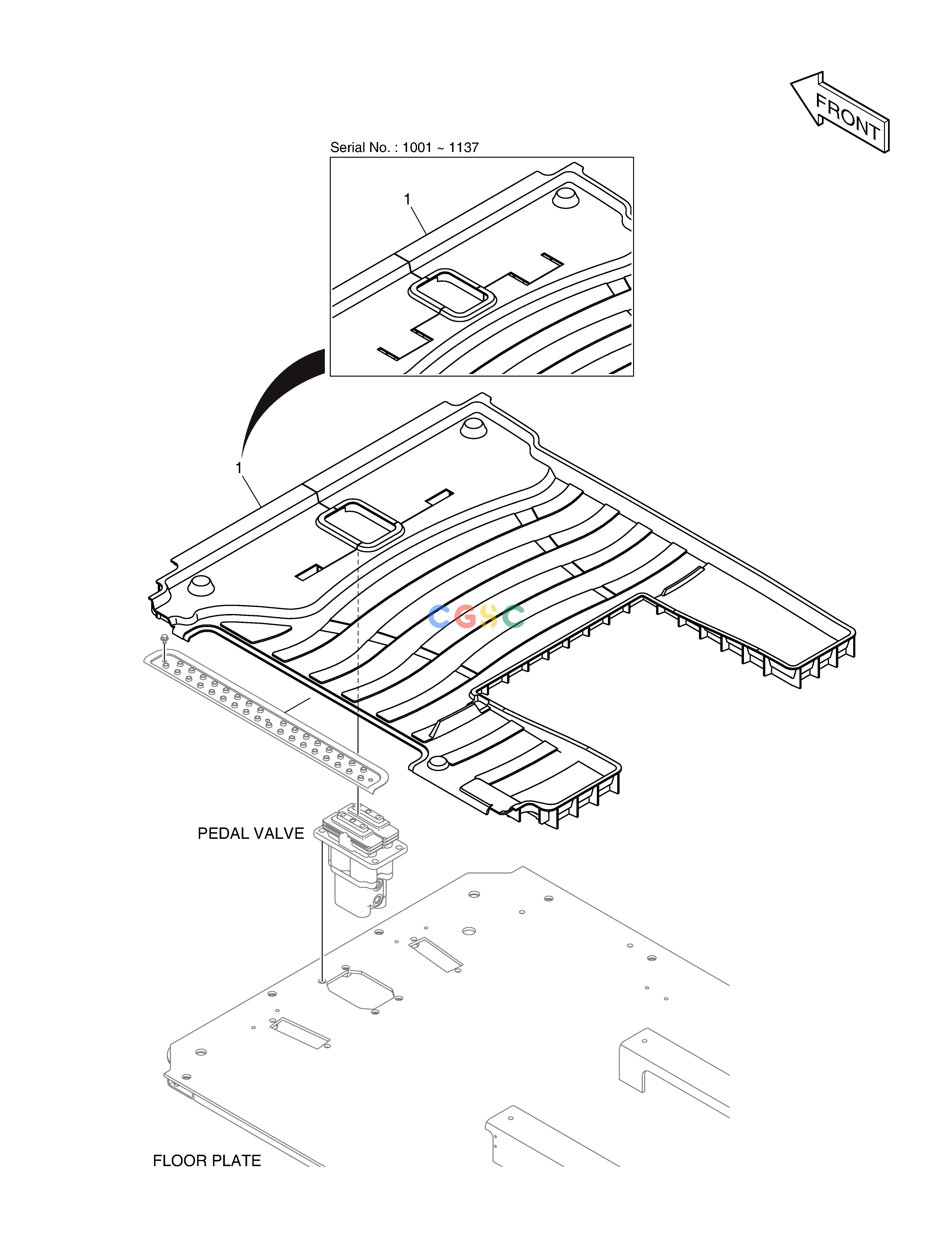 斗山零件查询FLOOR MAT DX235LC-5 Doosan parts catalog online
