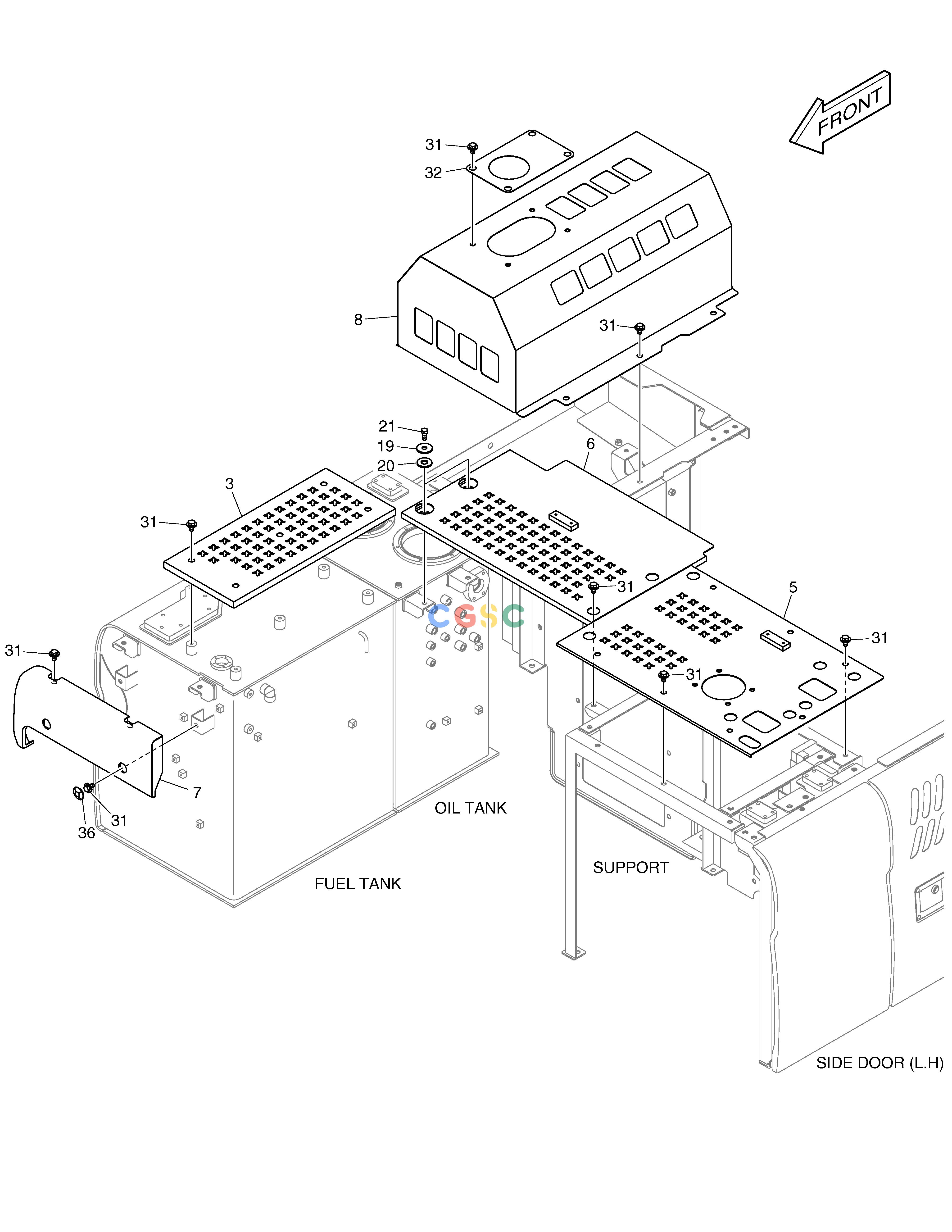 斗山零件查询COVER DX235LC-5 Doosan parts catalog online