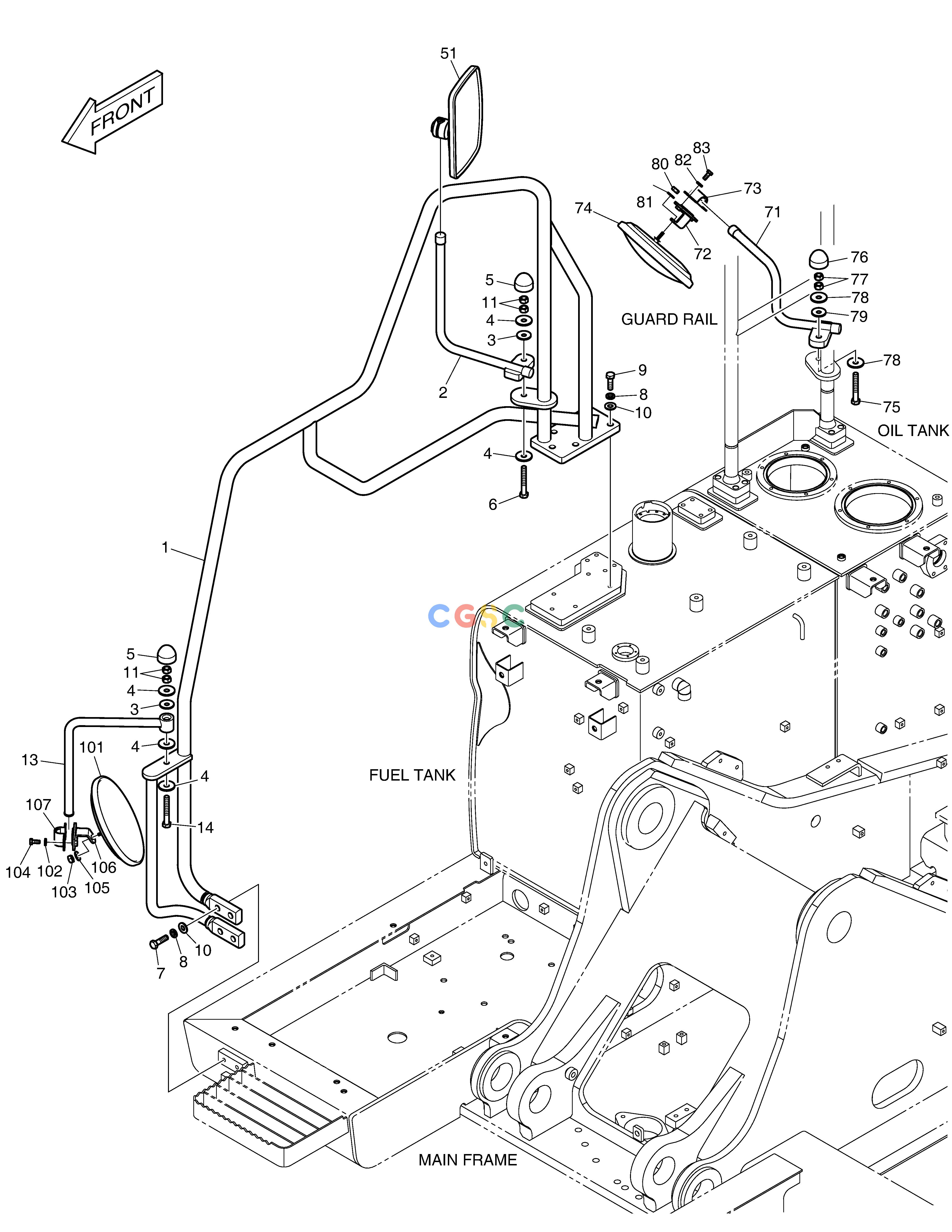 斗山零件查询HANDRAIL DX235LC-5 Doosan parts catalog online