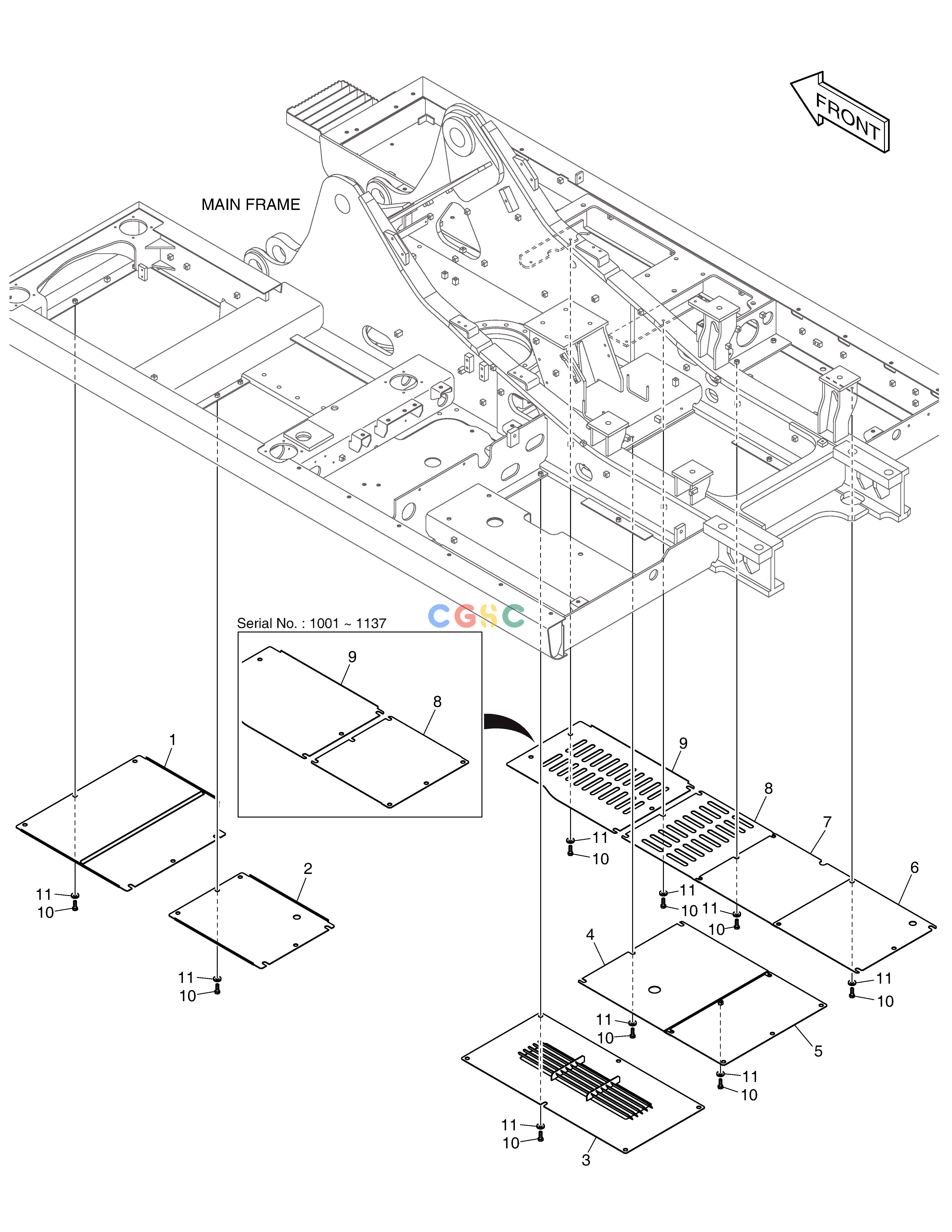 斗山零件查询UNDER COVER DX235LC-5 Doosan parts catalog online
