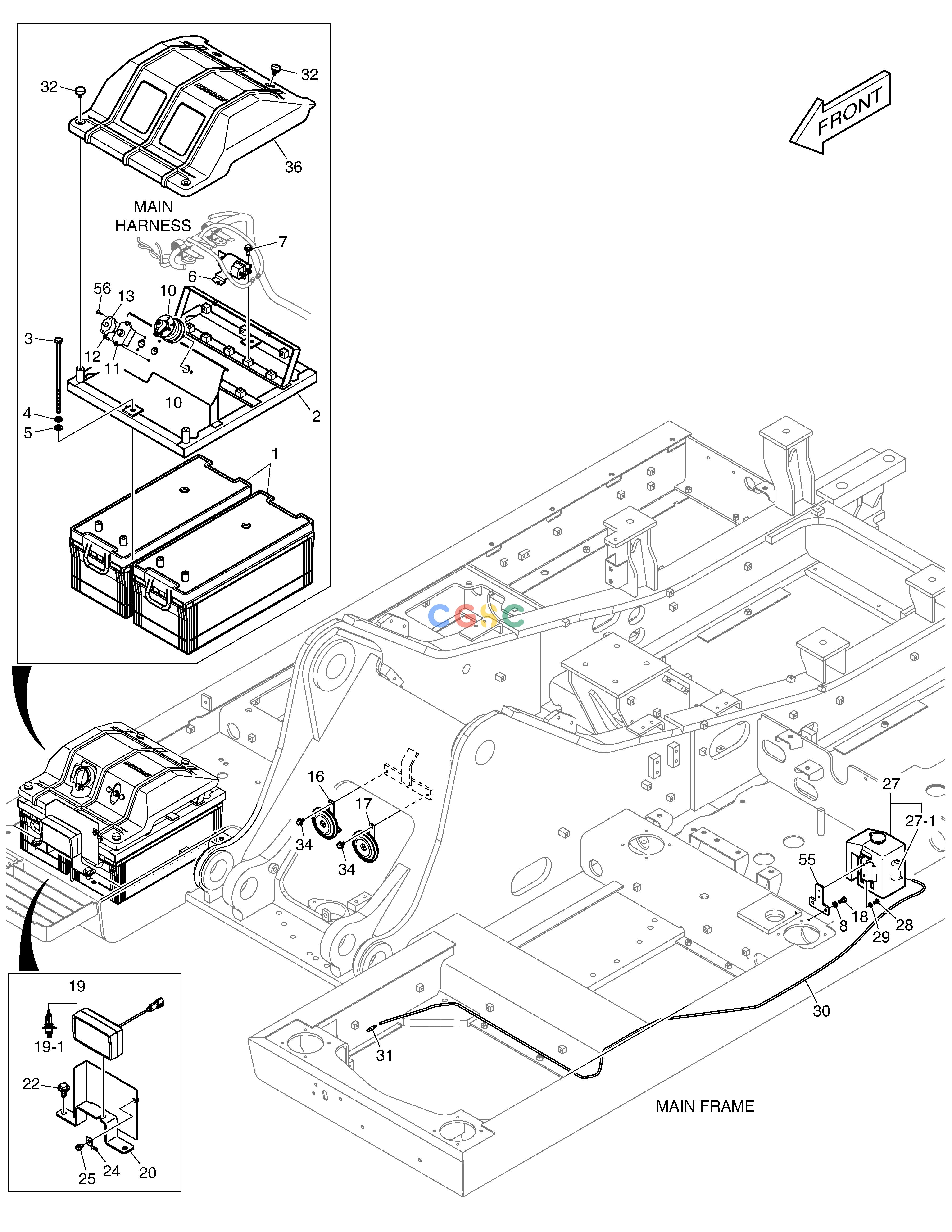 斗山零件查询ELECTRIC PARTS - RELATED DX235LC-5 Doosan parts catalog online