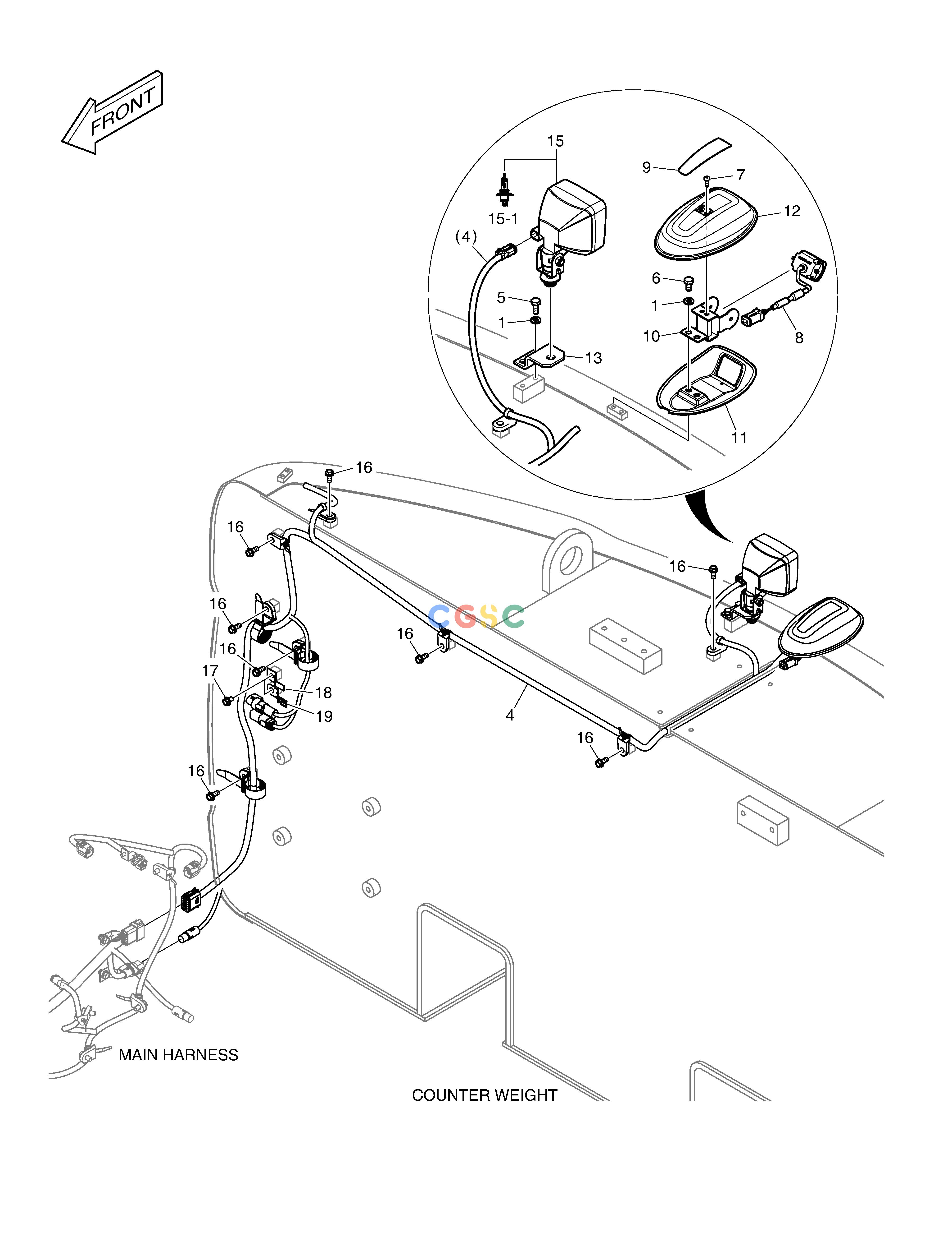 斗山零件查询REAR VIEW CAMERA DX235LC-5 Doosan parts catalog online