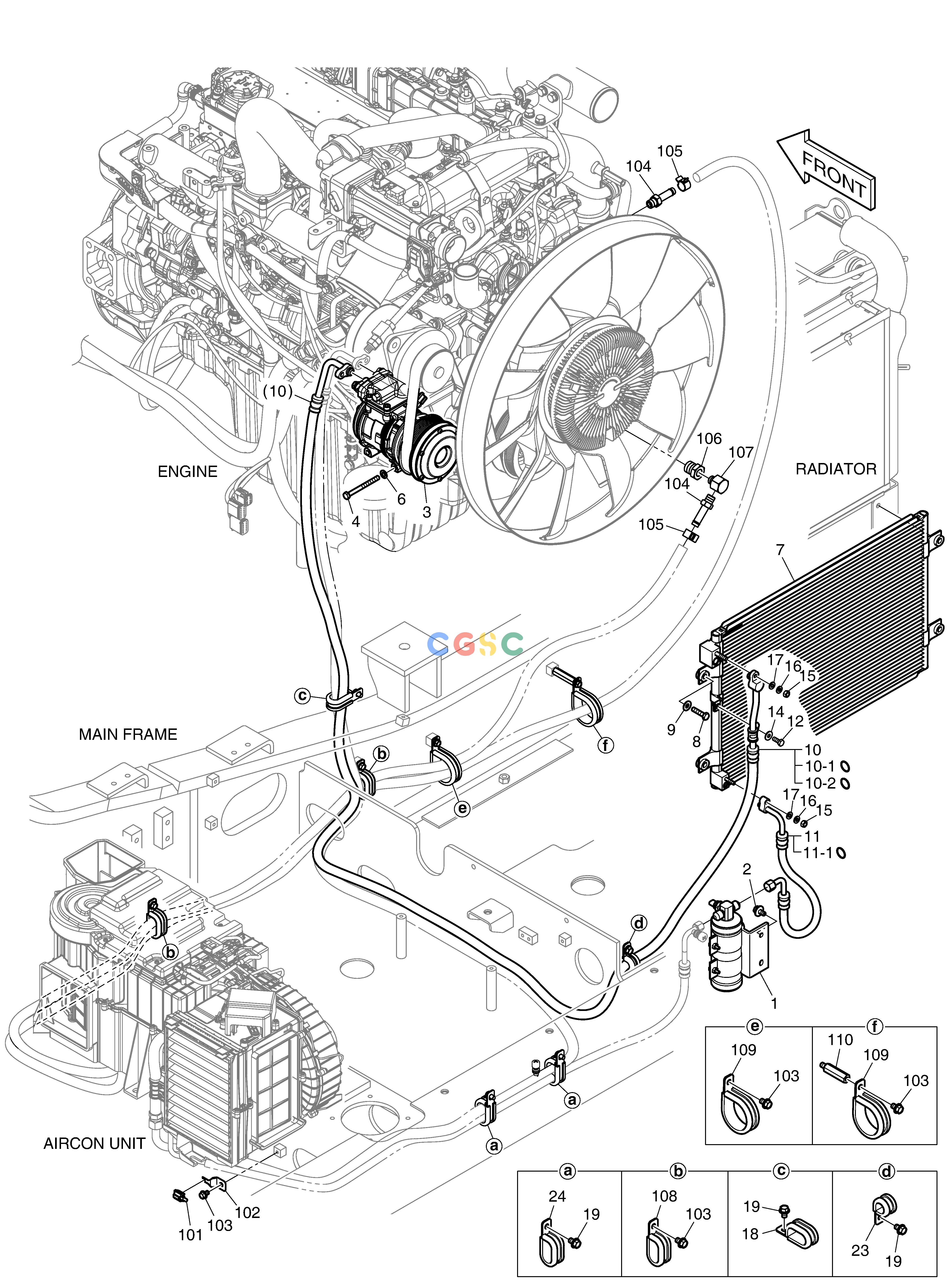 斗山零件查询AIRCONDITIONER(1) DX235LC-5 Doosan parts catalog online