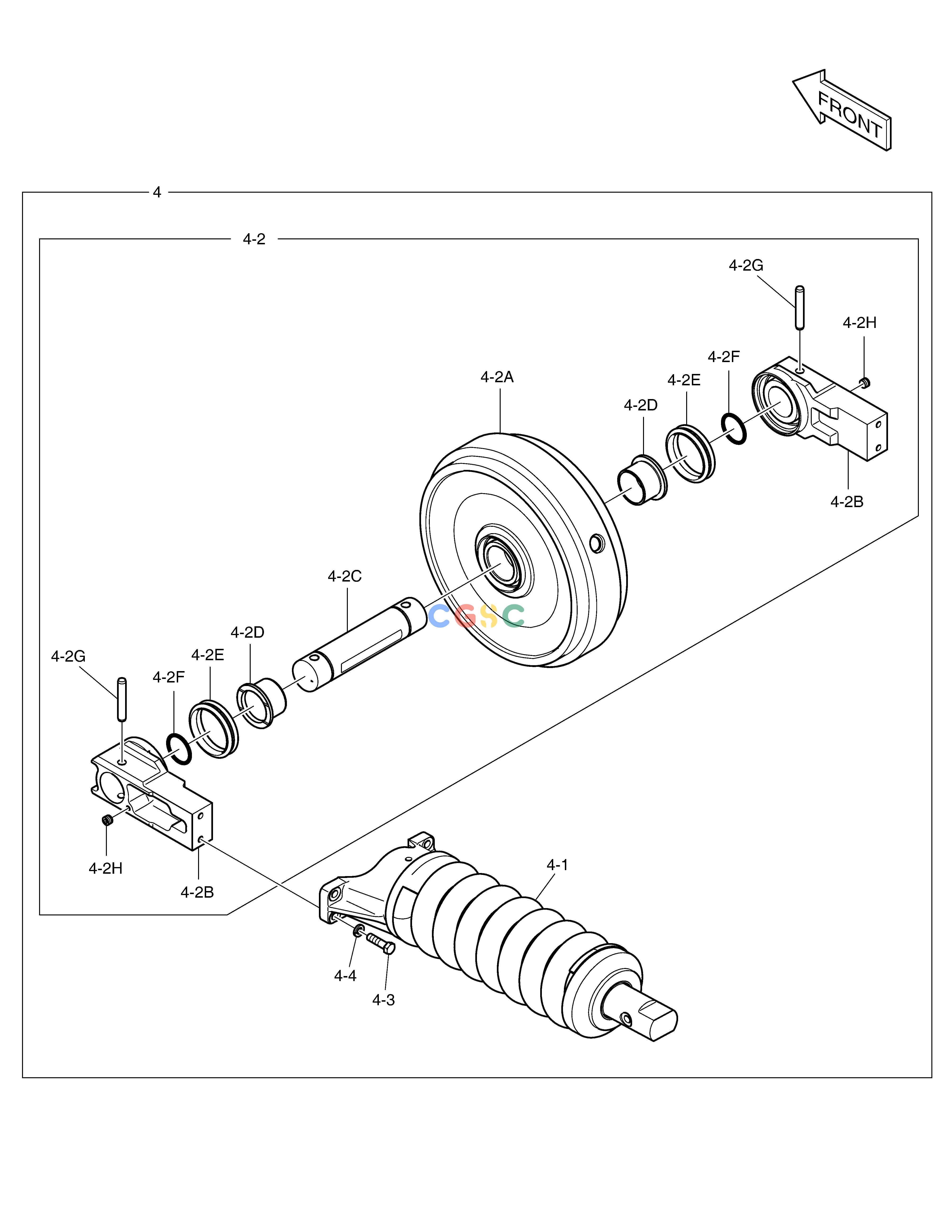 斗山零件查询IDLER DX235LC-5 Doosan parts catalog online