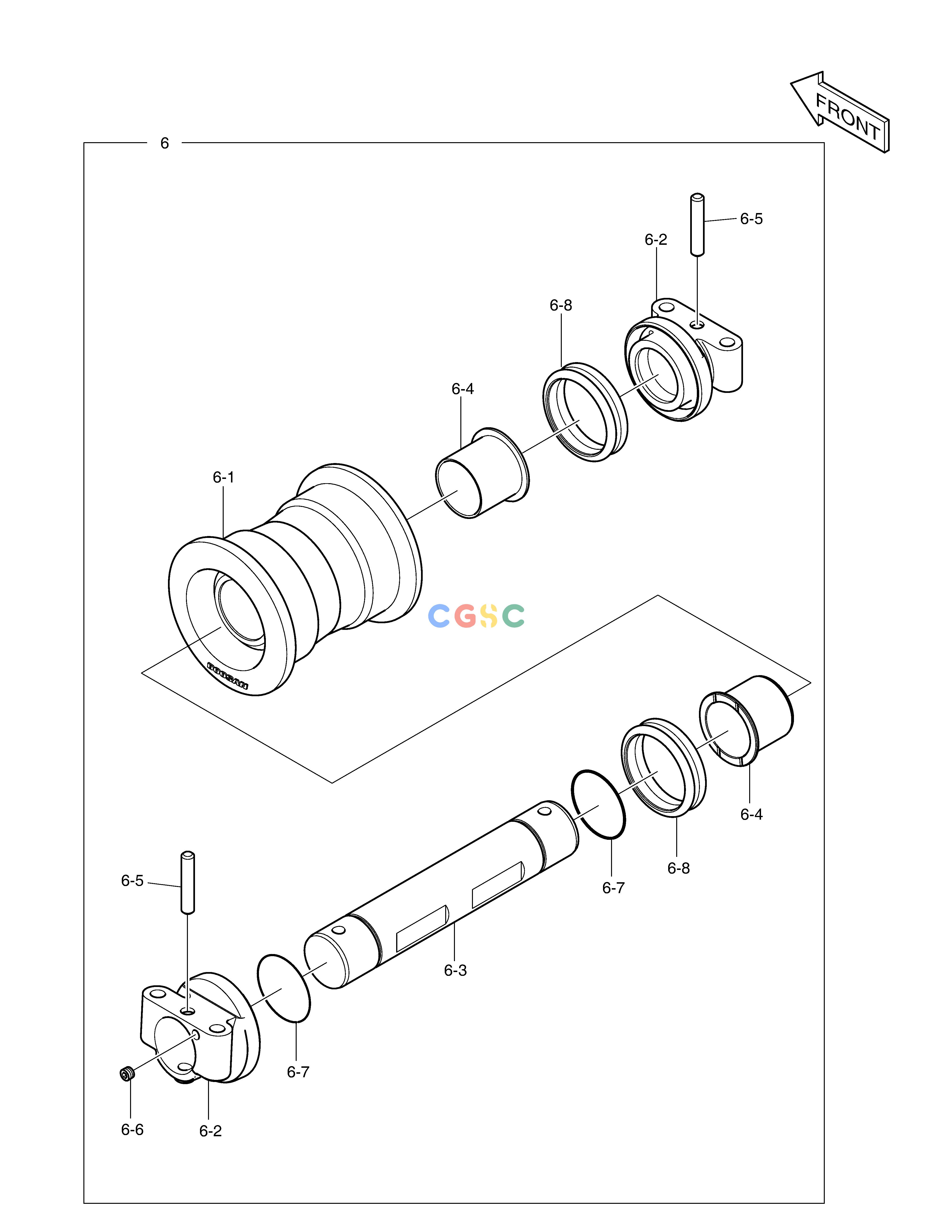 斗山零件查询LOWER ROLLER DX235LC-5 Doosan parts catalog online