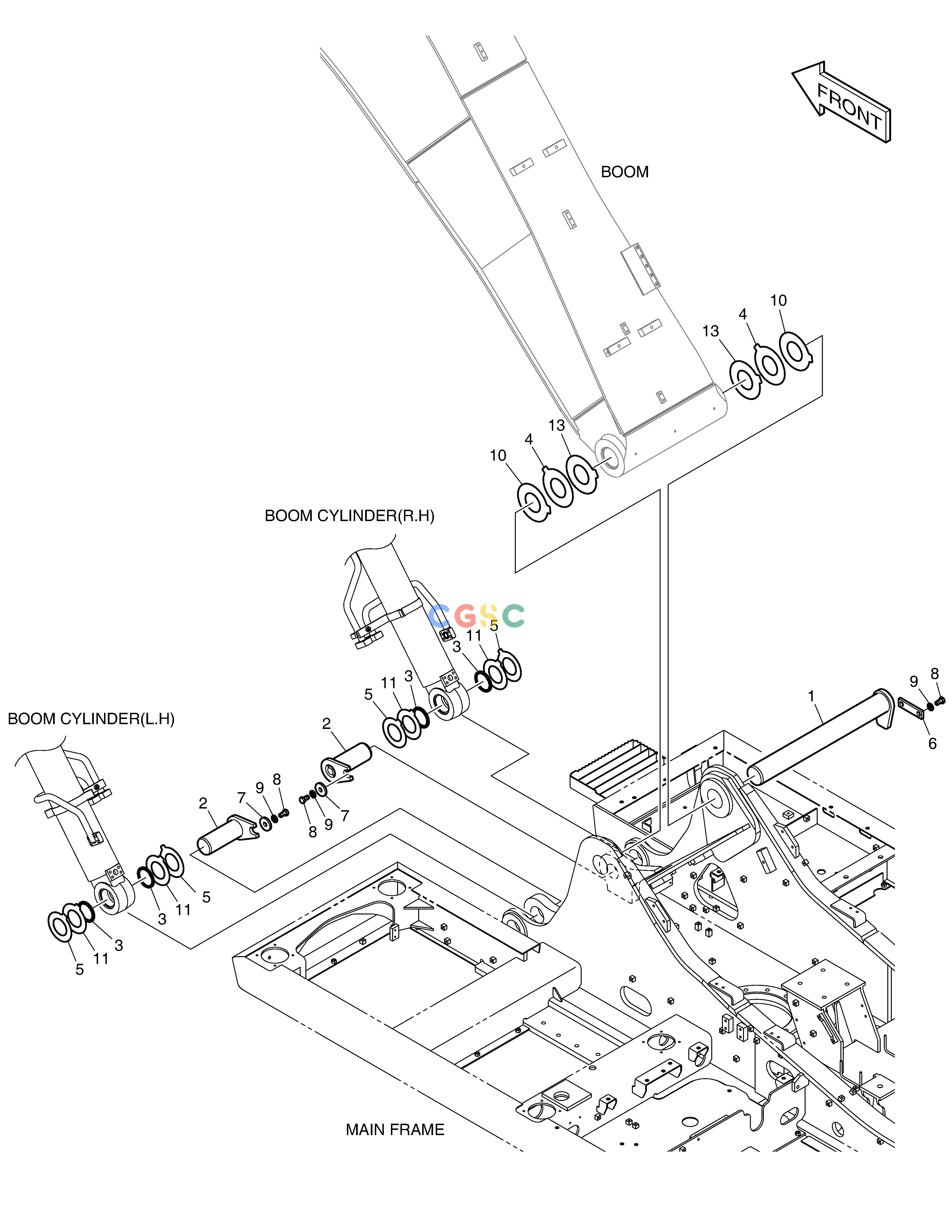 斗山零件查询BOOM MOUNTING DX235LC-5 Doosan parts catalog online