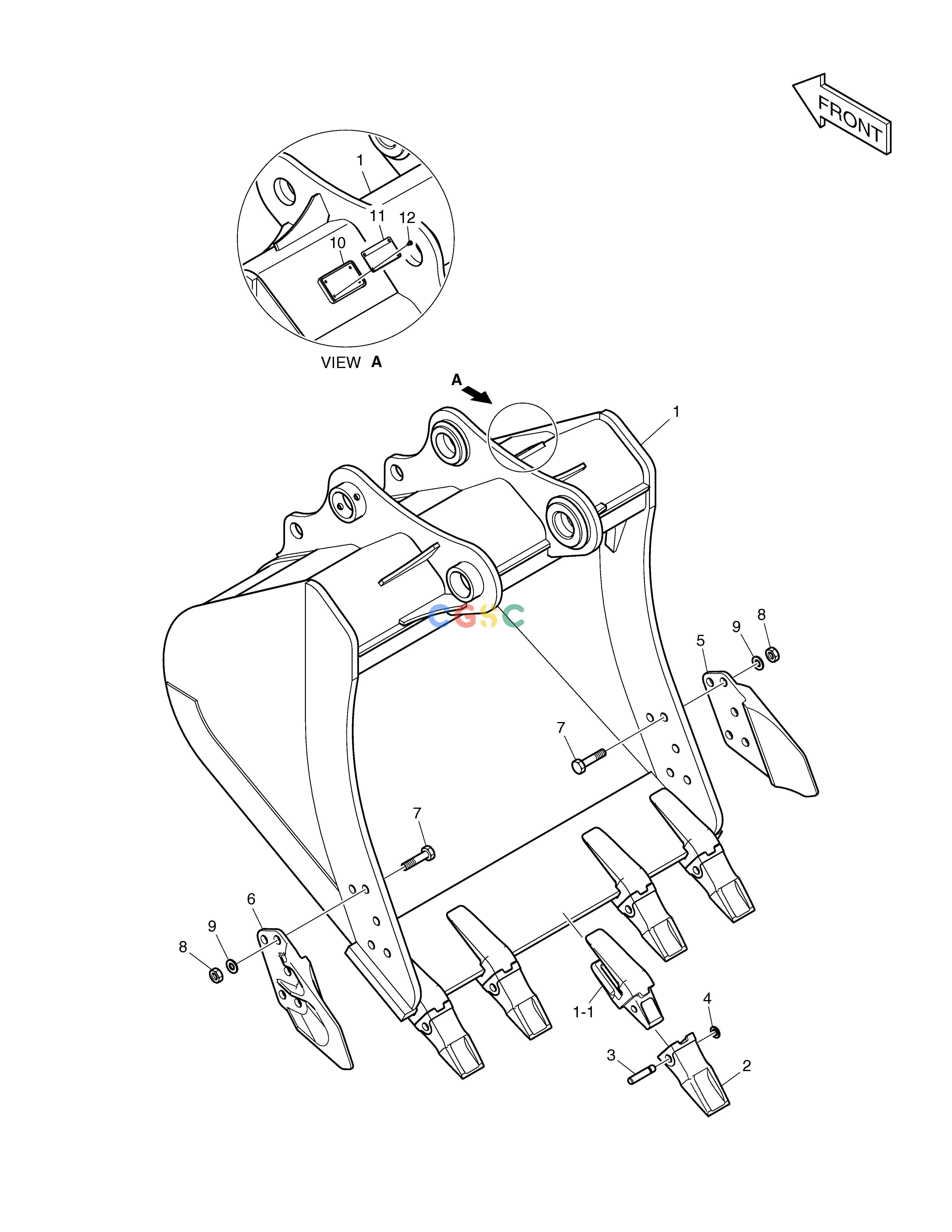 斗山零件查询BUCKET ASS'Y - 0.92m³ DX235LC-5 Doosan parts catalog online