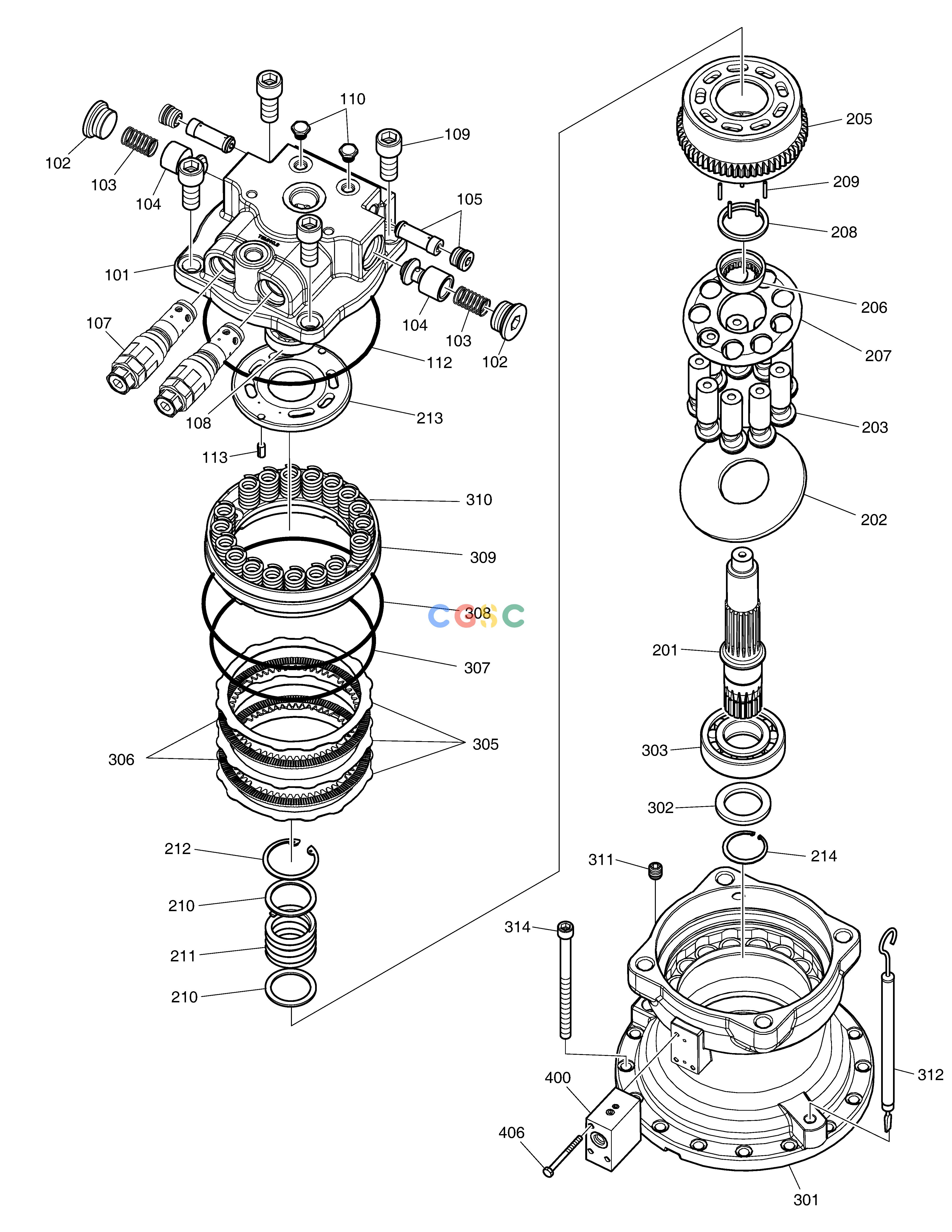 斗山零件查询SWING MOTOR DX235LC-5 Doosan parts catalog online