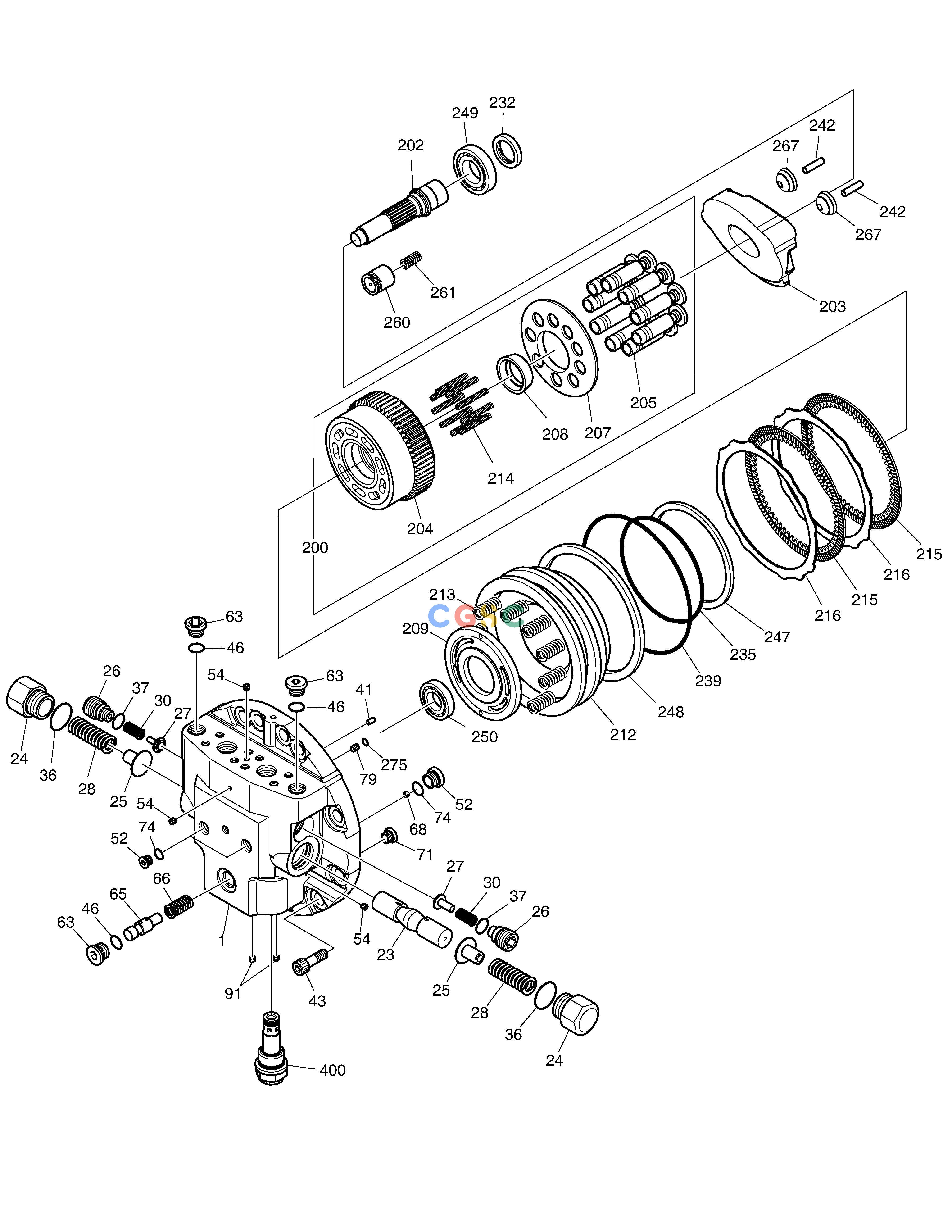 斗山零件查询TRAVEL MOTOR DX235LC-5 Doosan parts catalog online